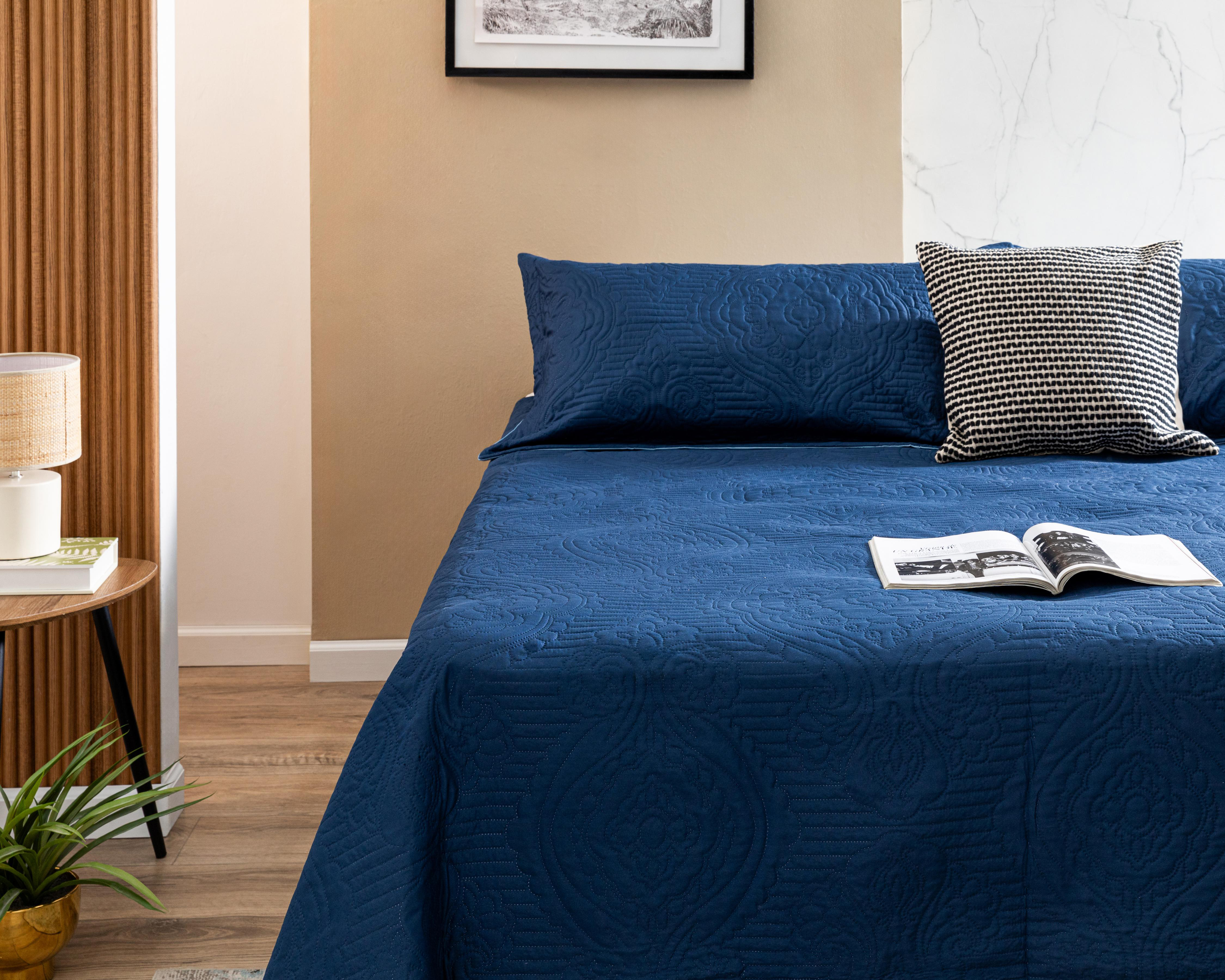 Foto 1 | Colcha Matrimonial Queen Spirit Linen Home Fermin Azul