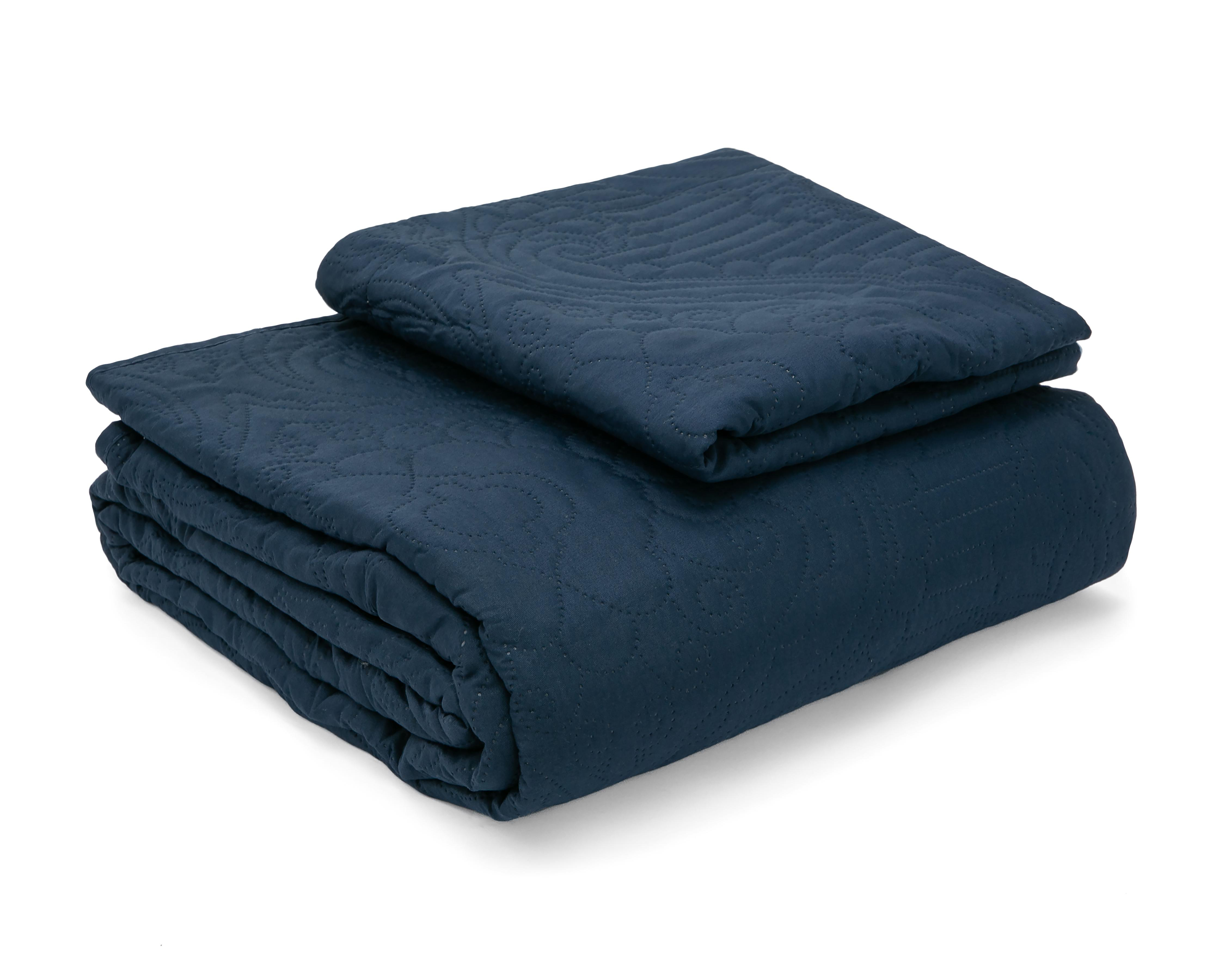 Foto 3 pulgar | Colcha Matrimonial Queen Spirit Linen Home Fermin Azul