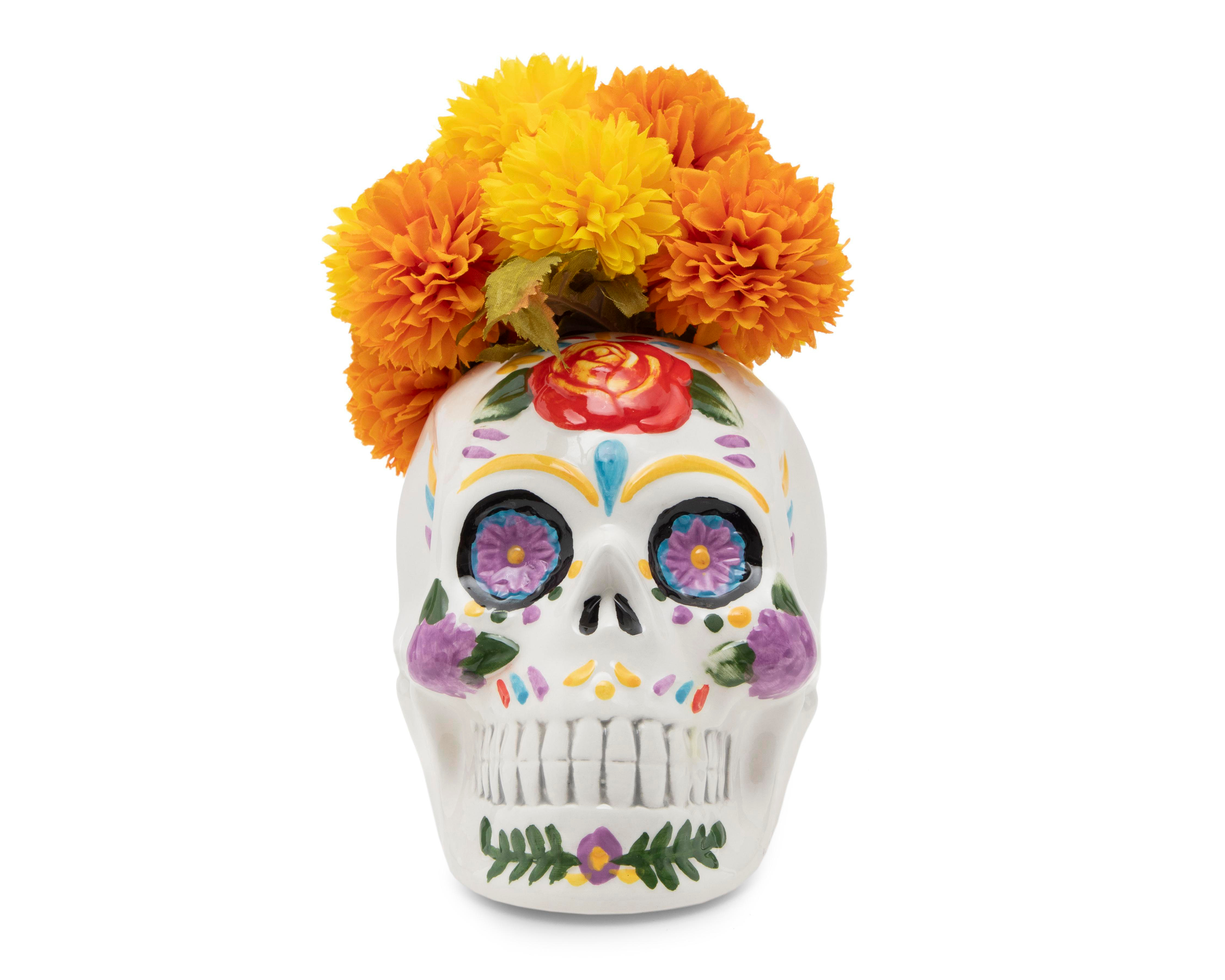 Foto 2 pulgar | Planta Artificial Día de Muertos con Maceta Starhaus 13.5 cm