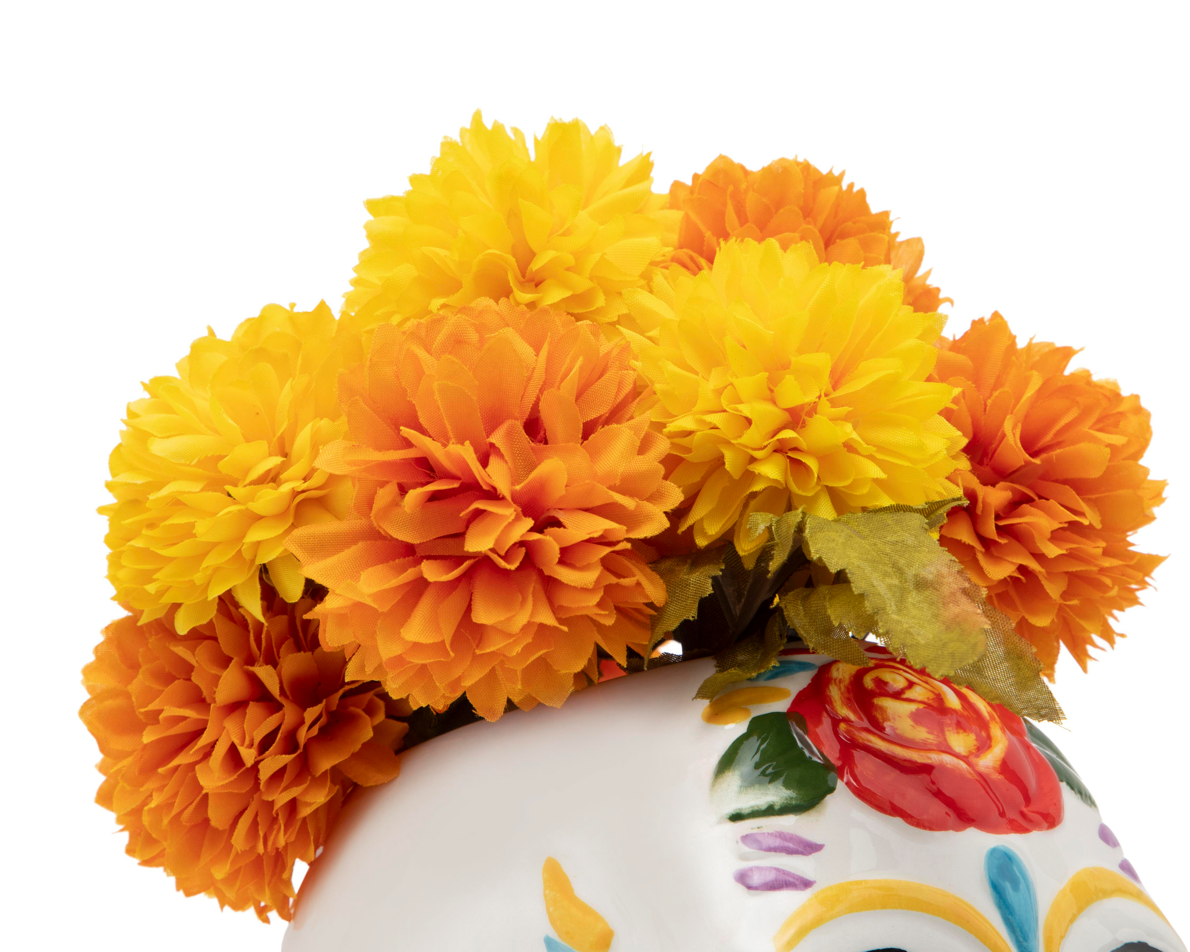 Foto 4 pulgar | Planta Artificial Día de Muertos con Maceta Starhaus 13.5 cm