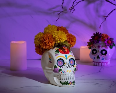 Foto 4 | Planta Artificial Día de Muertos con Maceta Starhaus 13.5 cm