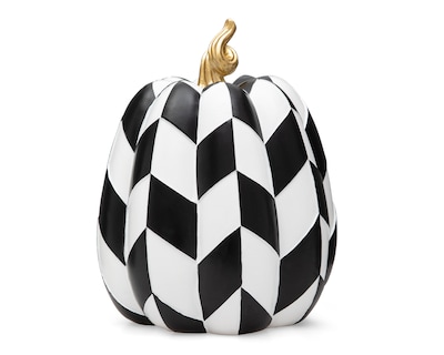 Foto 1 | Escultura de Calabaza de Halloween Checkered de Cerámica