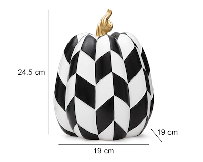 Foto 5 | Escultura de Calabaza de Halloween Checkered de Cerámica