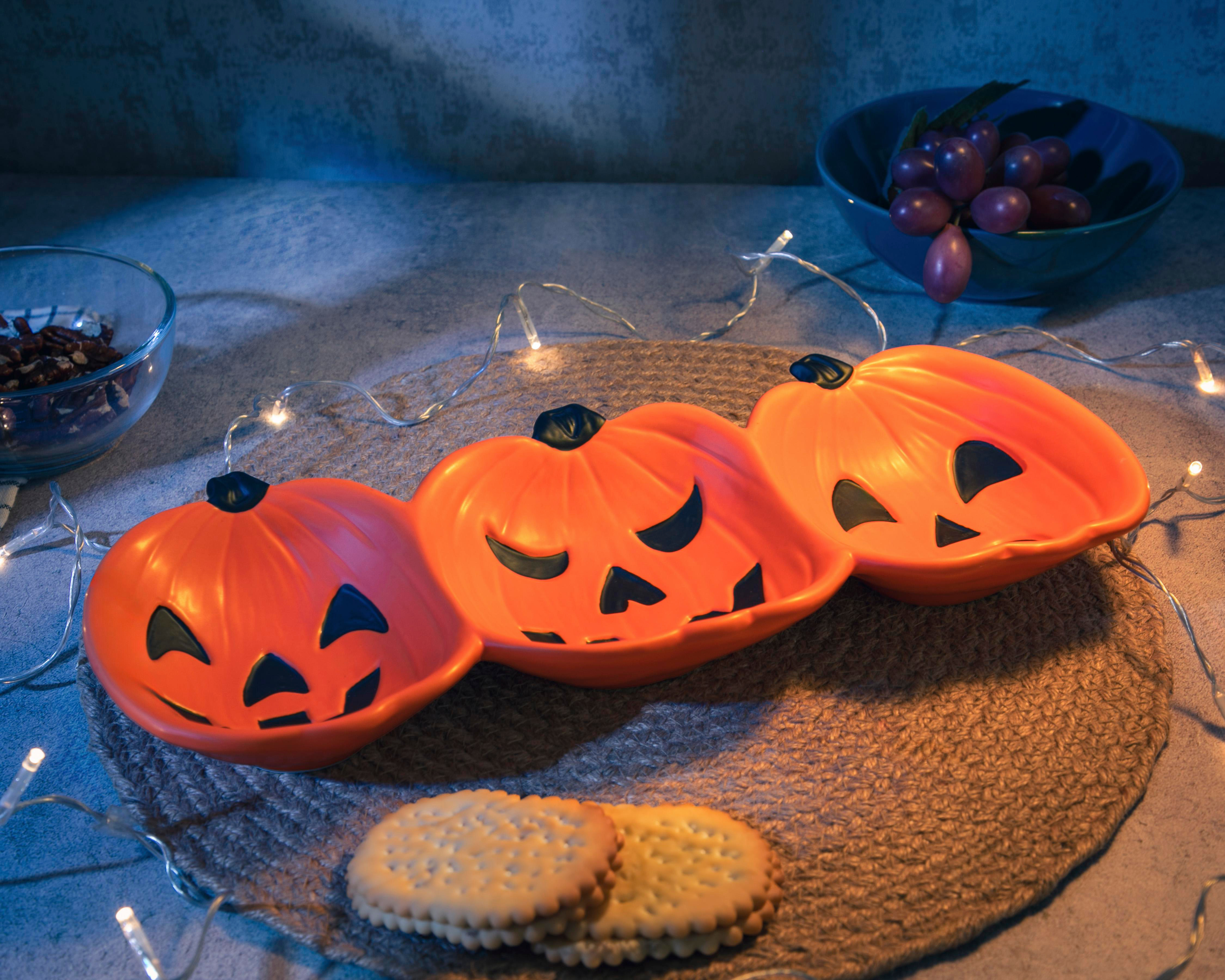 Foto 4 | Charola Decorativa de Calabazas Punky de Cerámica