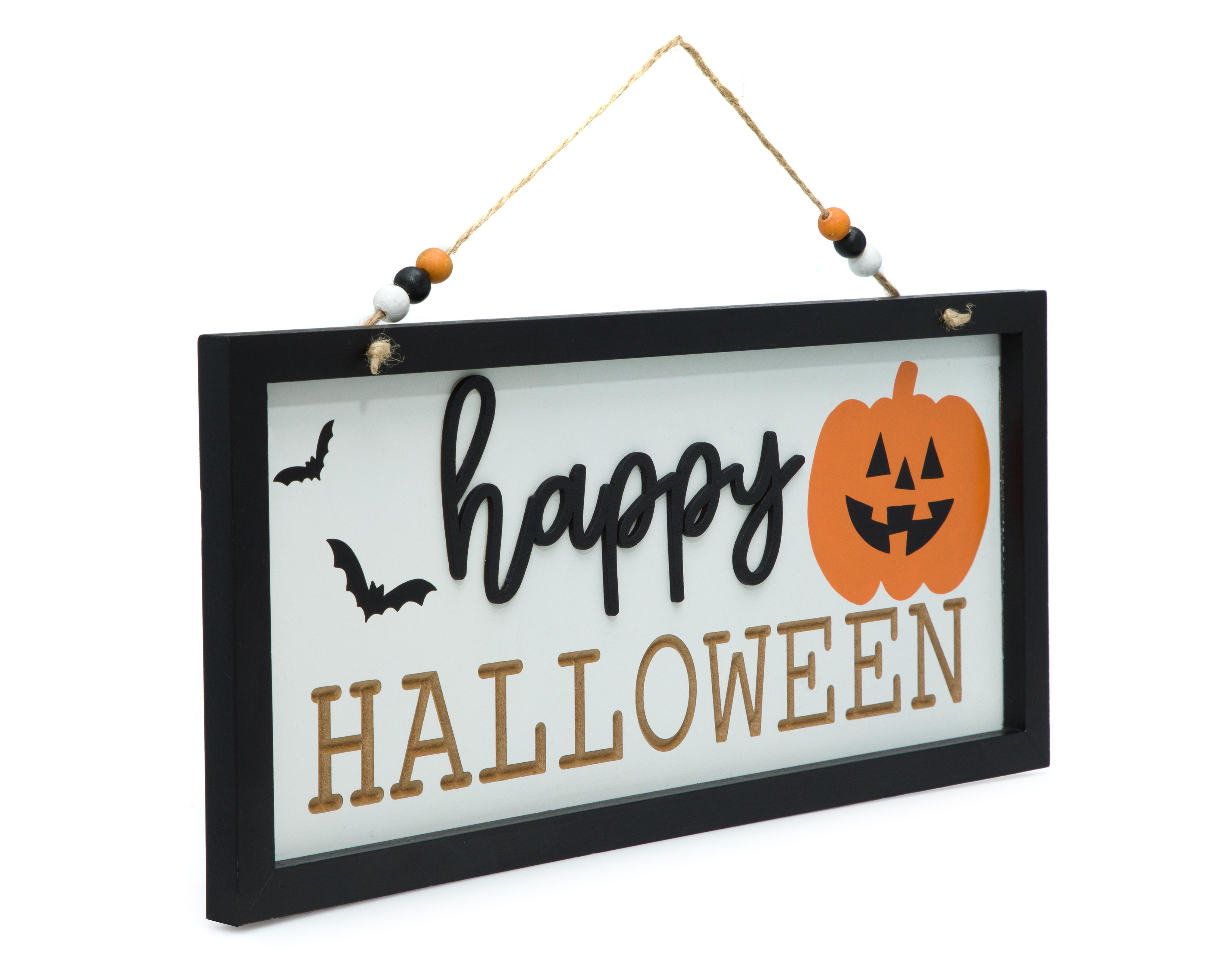 Foto 2 pulgar | Letrero Decorativo Happy Halloween de Madera