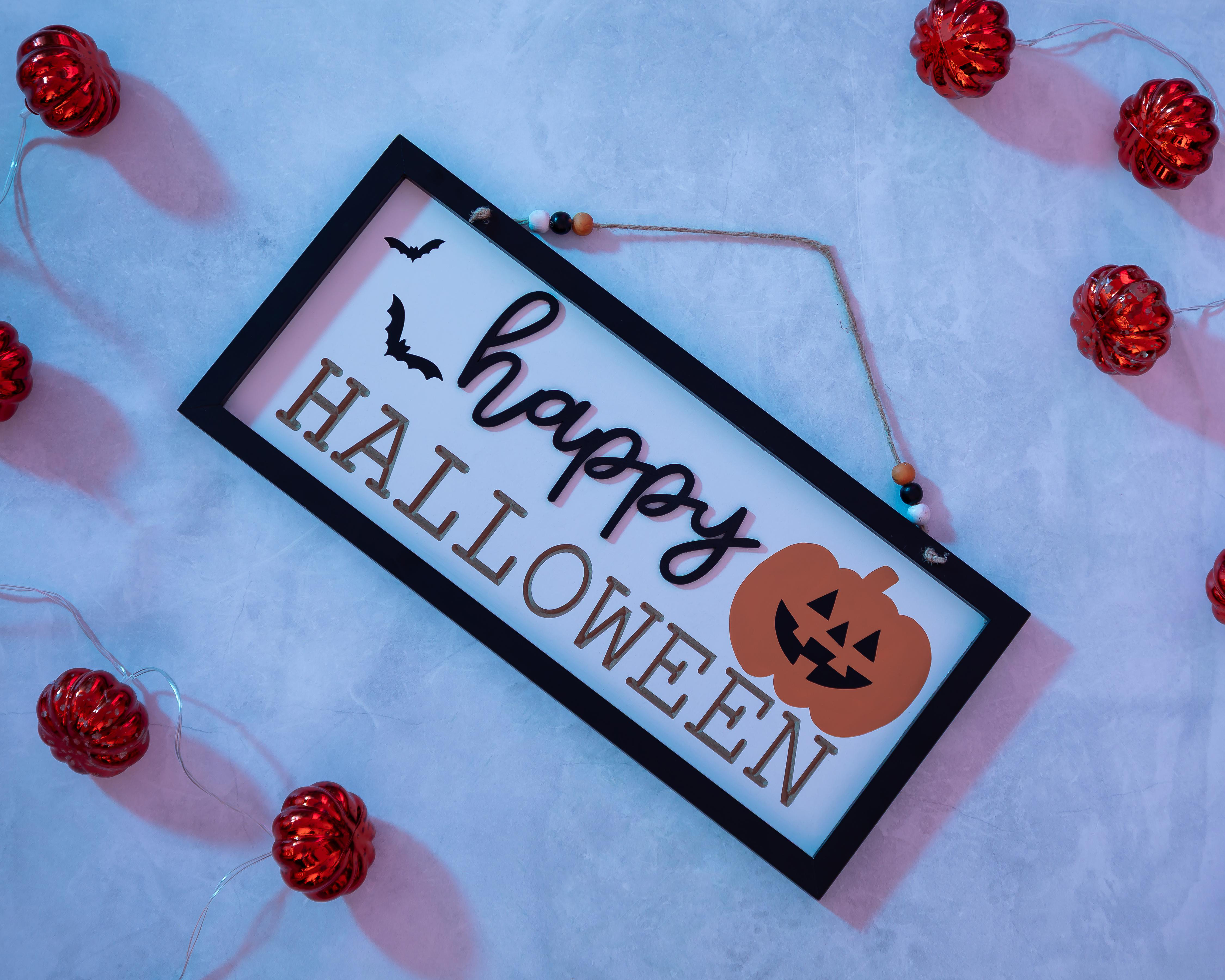 Foto 6 pulgar | Letrero Decorativo Happy Halloween de Madera