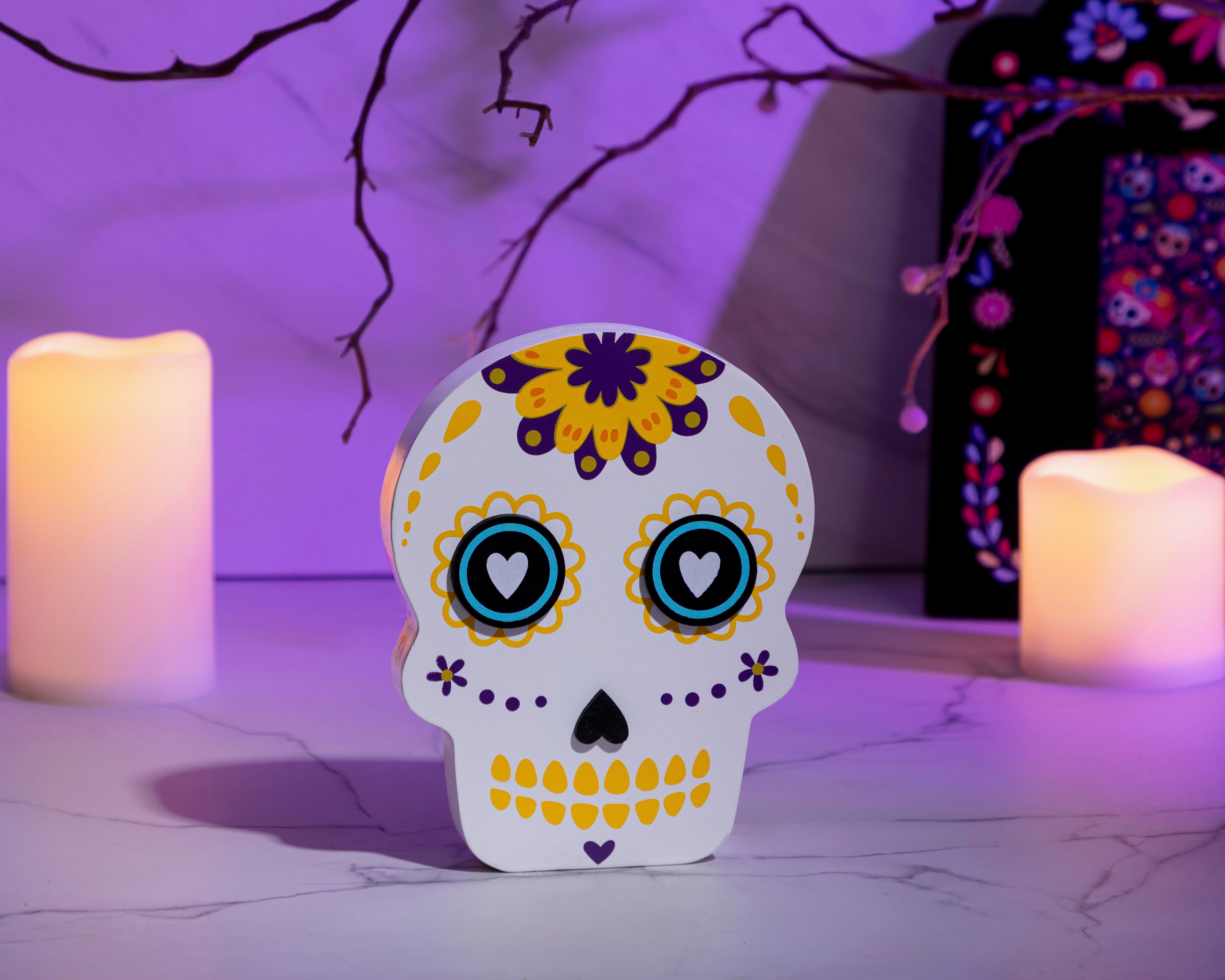 Foto 4 | Escultura de Calaverita Magenta de Madera