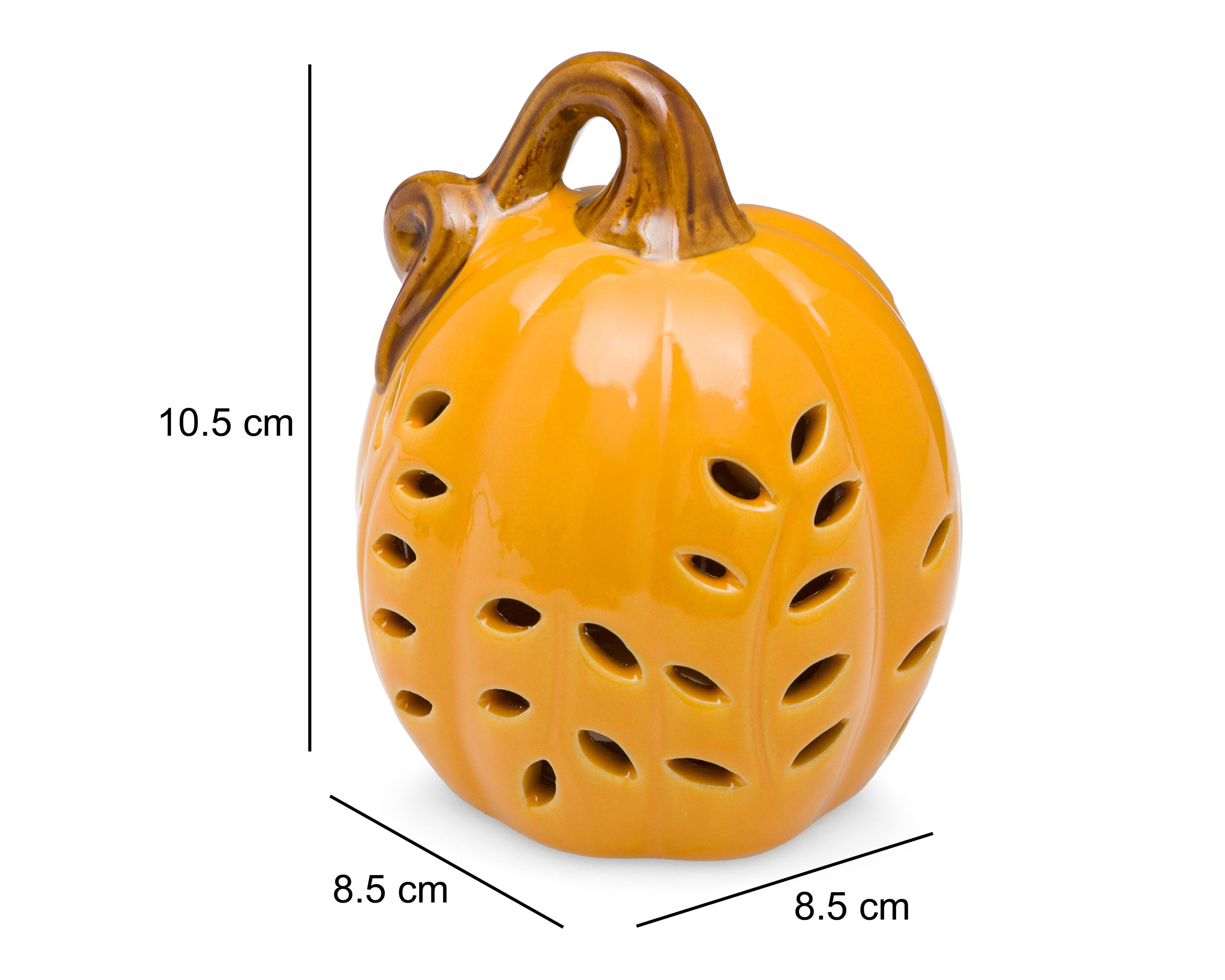 Foto 6 pulgar | Escultura de Calabaza Floral L de Cerámica