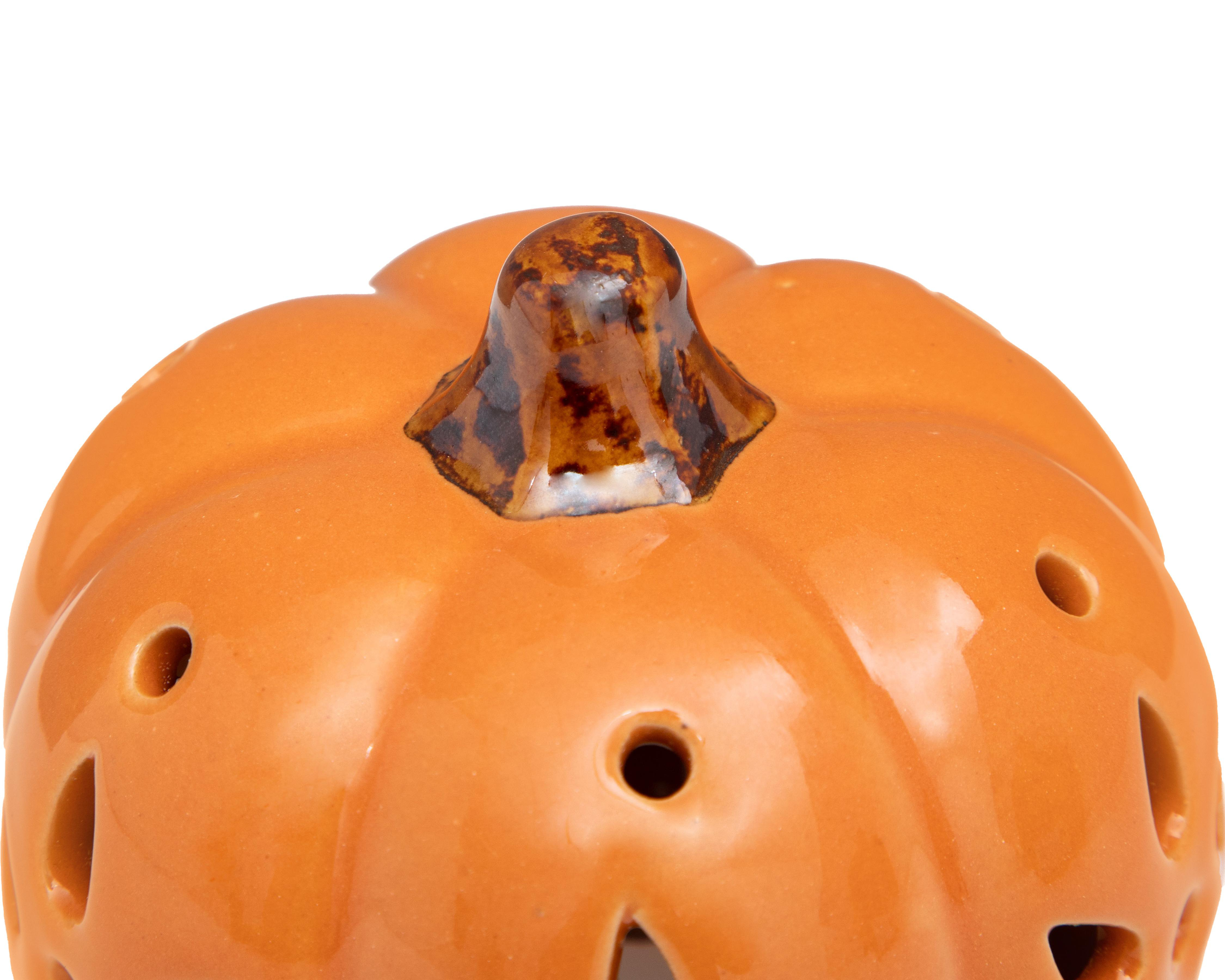 Foto 4 pulgar | Escultura de Calabaza Floral S de Cerámica