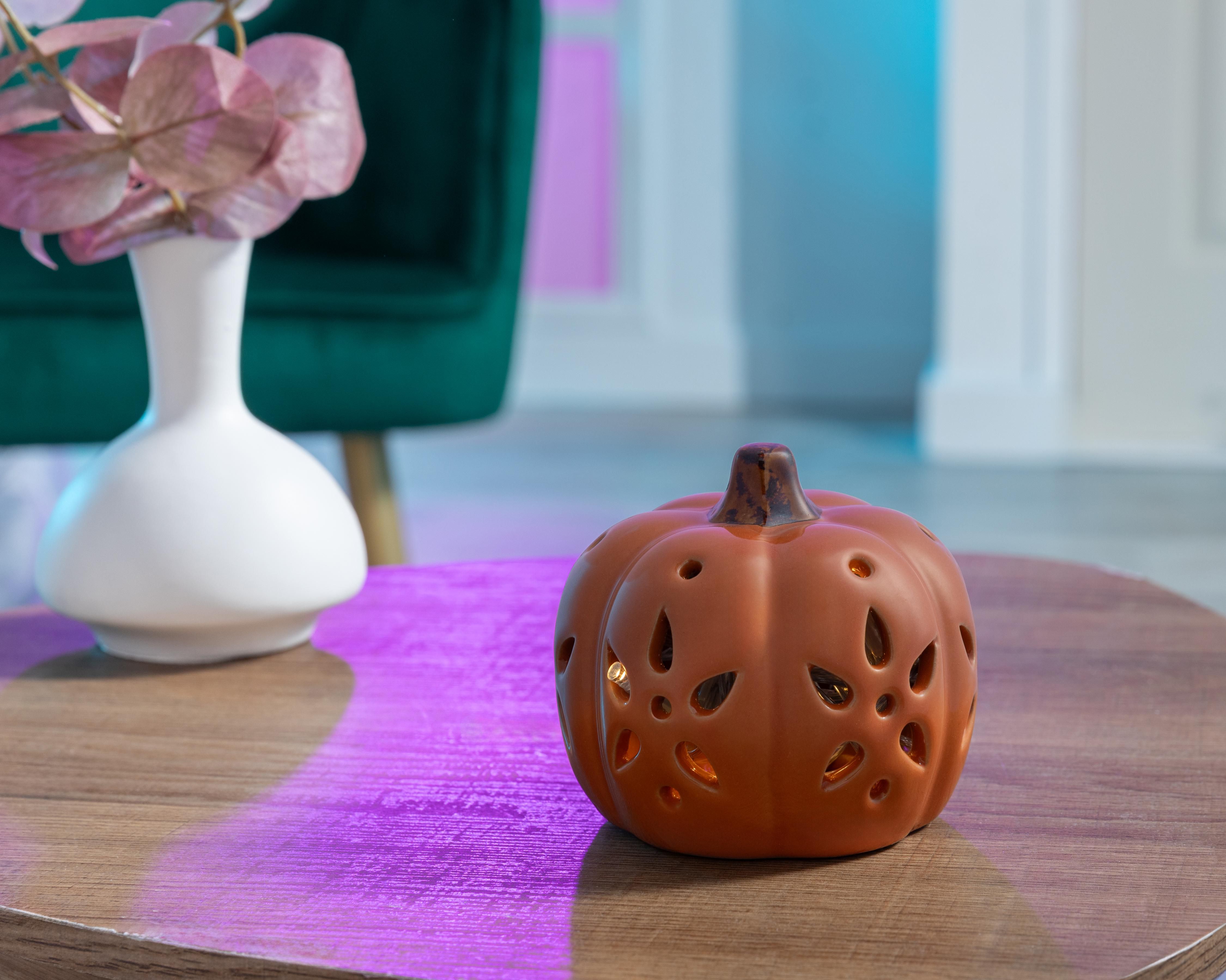 Foto 4 | Escultura de Calabaza Floral S de Cerámica