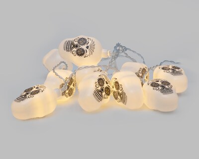 Foto 3 | Luces Decorativas del Día de Muertos Skull 10 Luces Cálidas