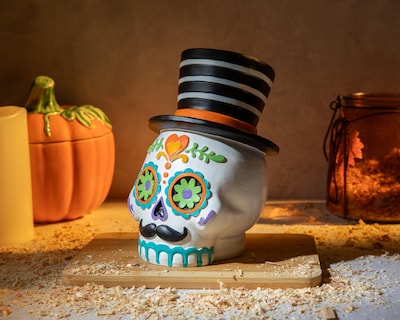 Foto 5 | Escultura de Calaverita Pedro de Poliresina