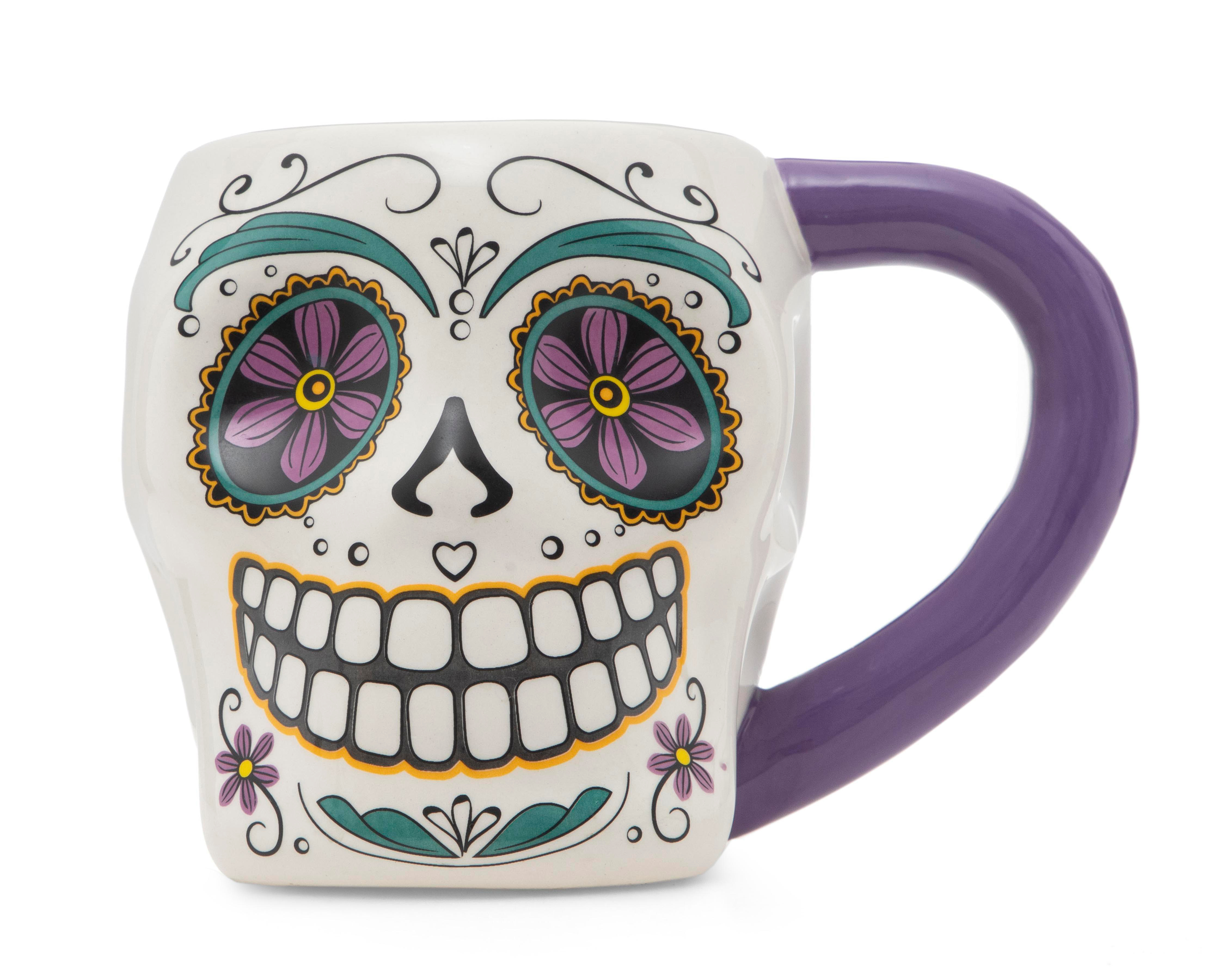 Foto 2 pulgar | Taza de Cerámica Día de Muertos 600 ml