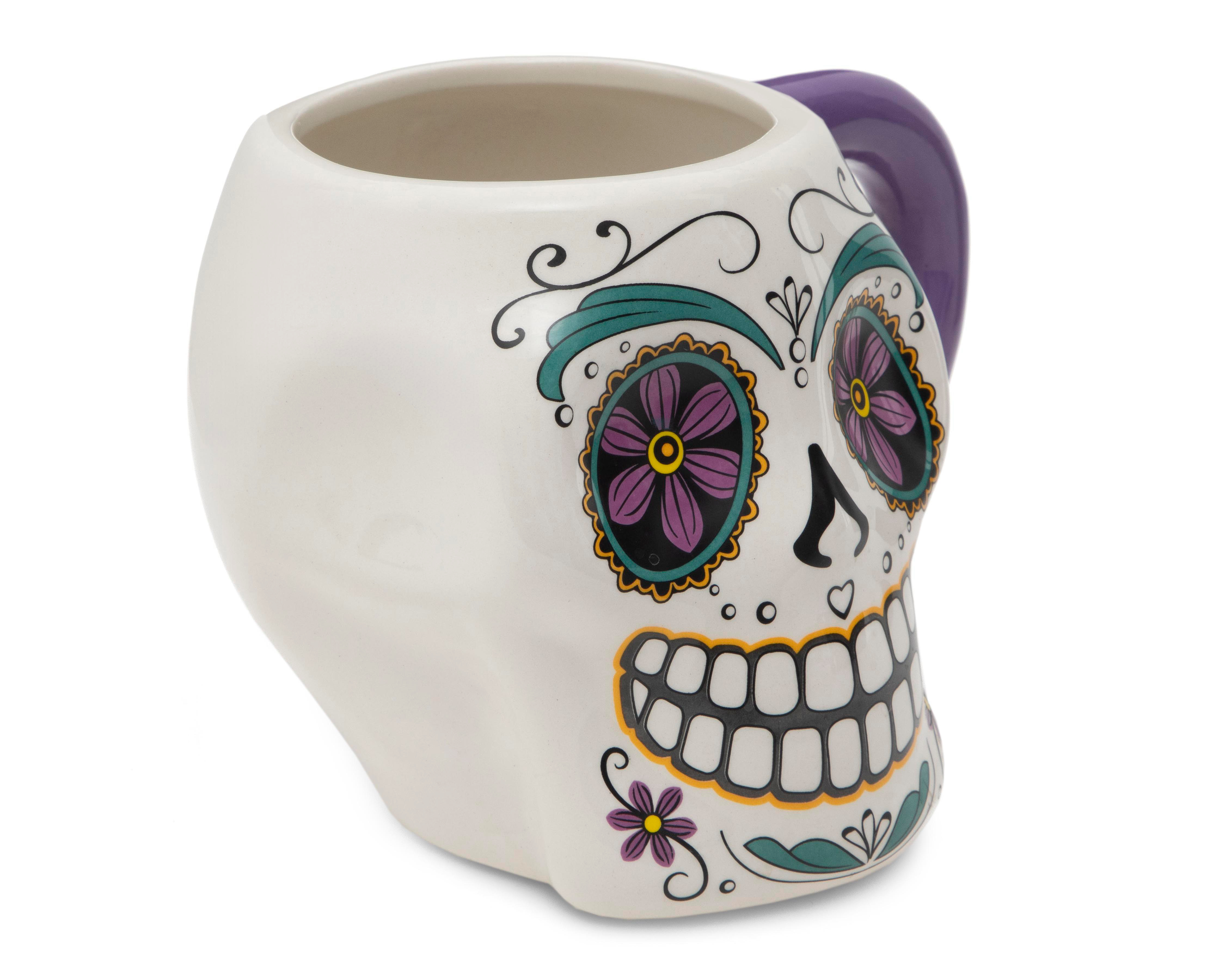 Foto 3 pulgar | Taza de Cerámica Día de Muertos 600 ml