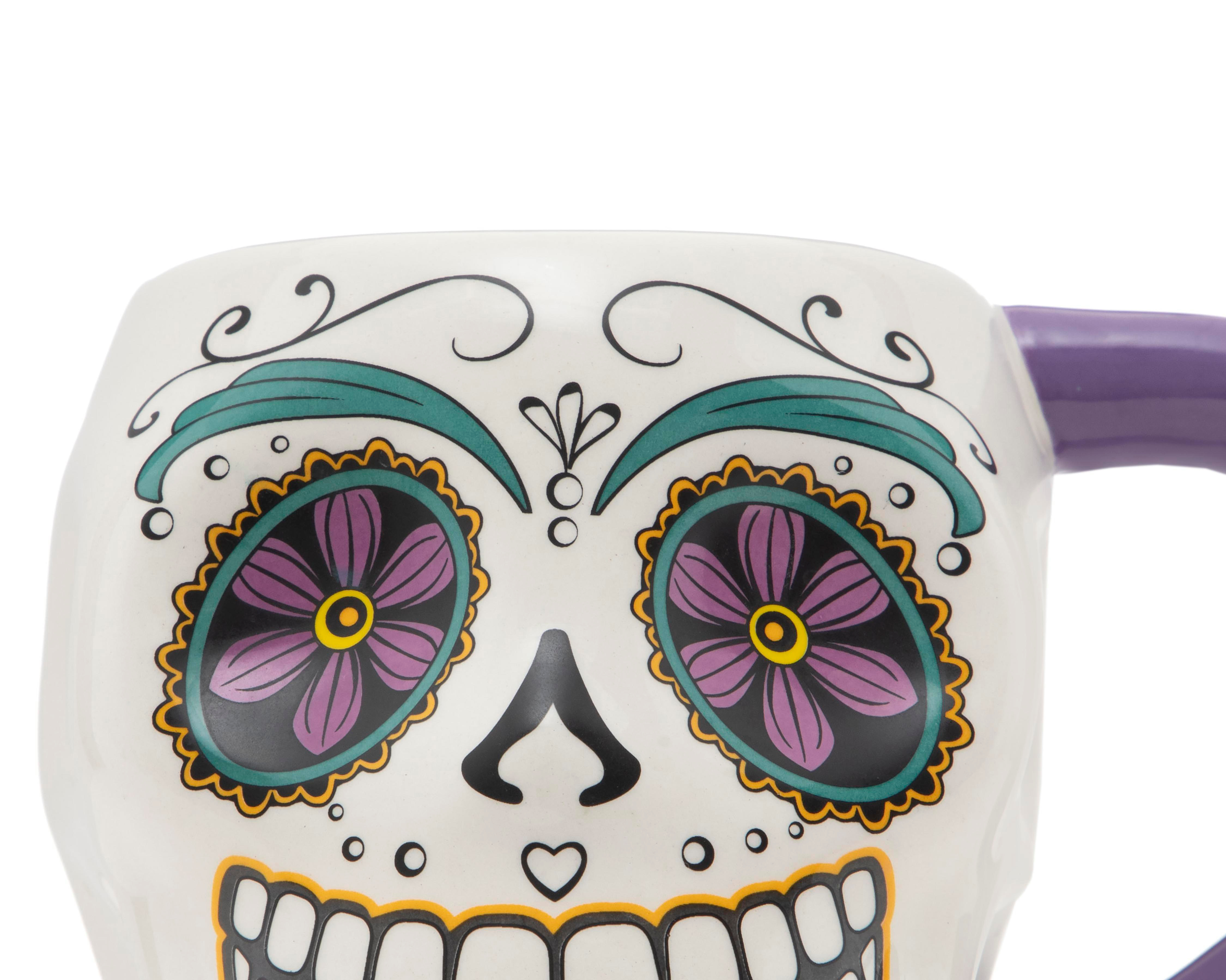 Foto 4 pulgar | Taza de Cerámica Día de Muertos 600 ml