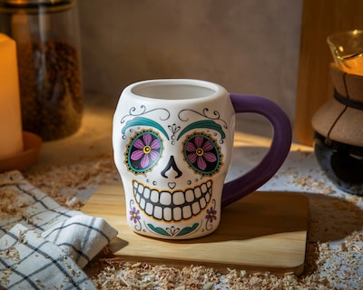 Foto 4 | Taza de Cerámica Día de Muertos 600 ml