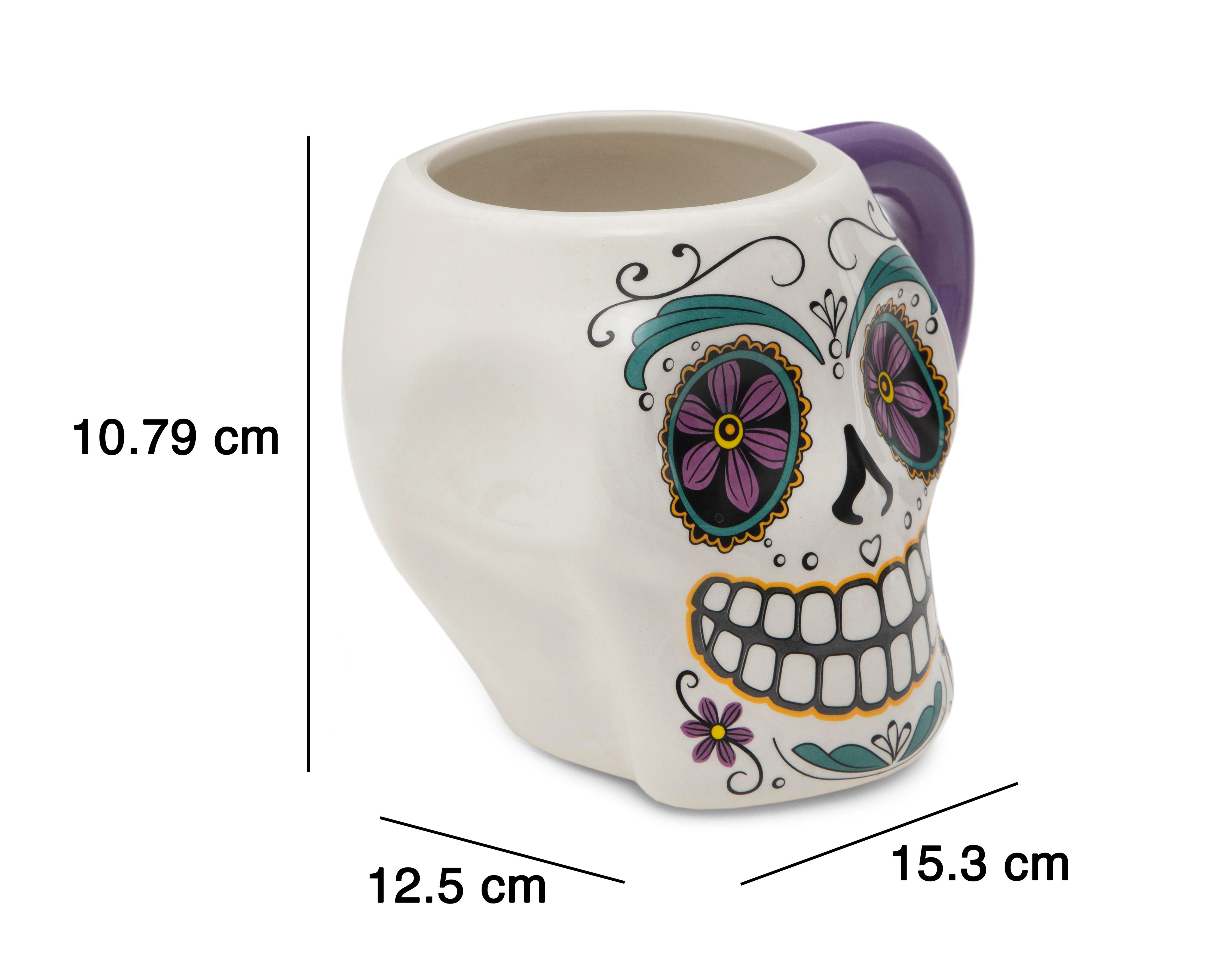 Foto 6 pulgar | Taza de Cerámica Día de Muertos 600 ml