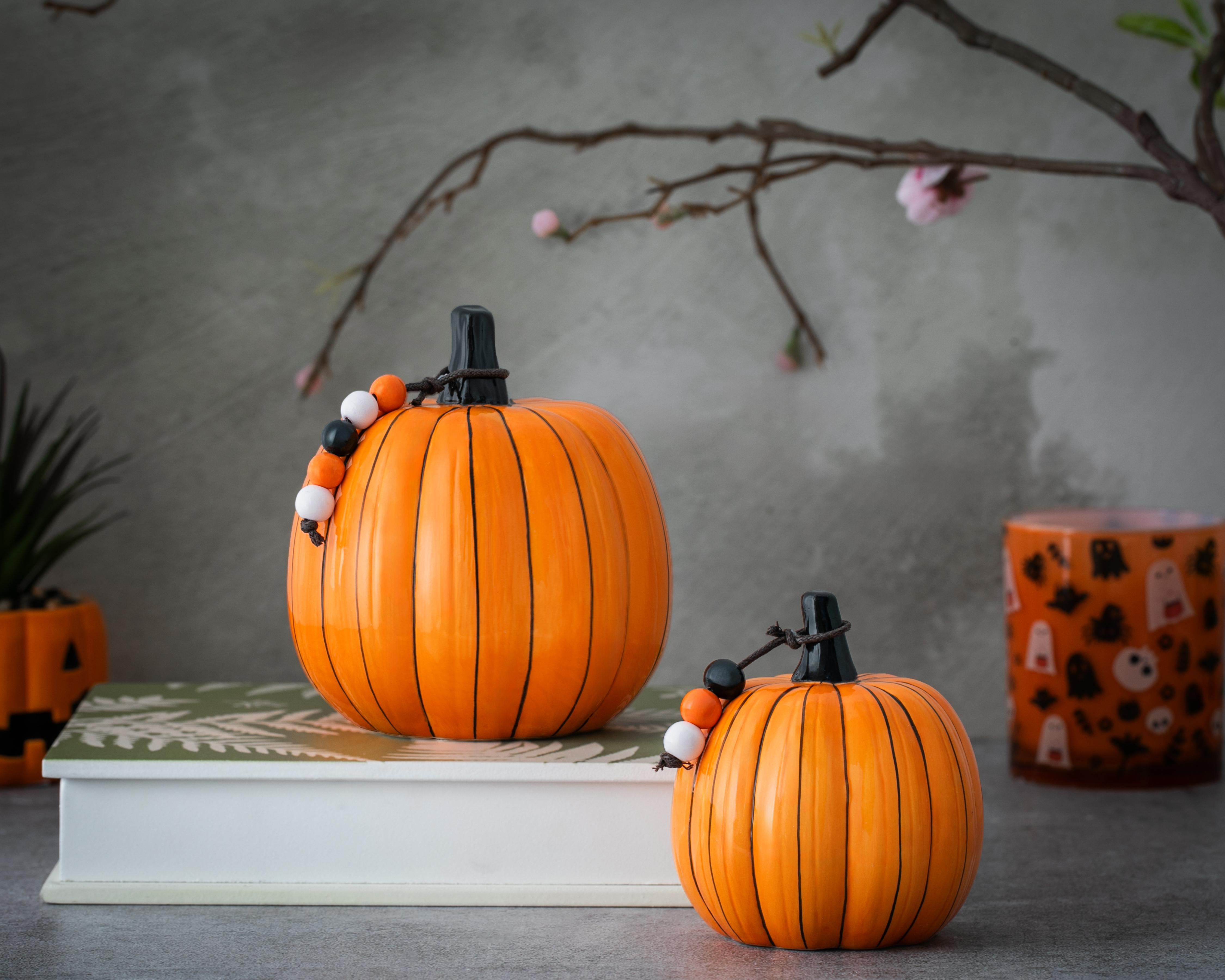 Foto 4 | Figura Decorativa Calabaza de Halloween Clay S de Cerámica