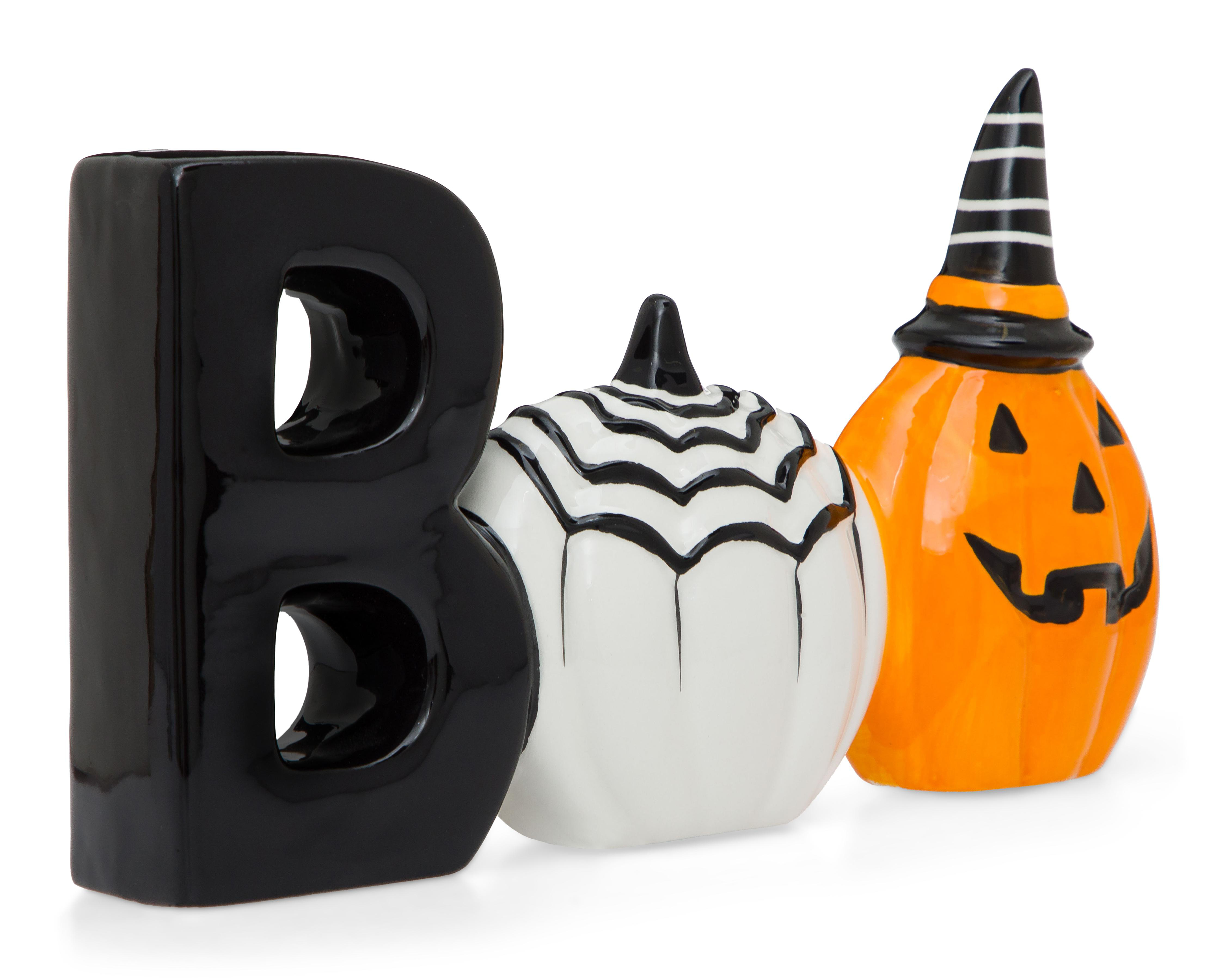 Letrero Decorativo de Halloween Boo de Cerámica