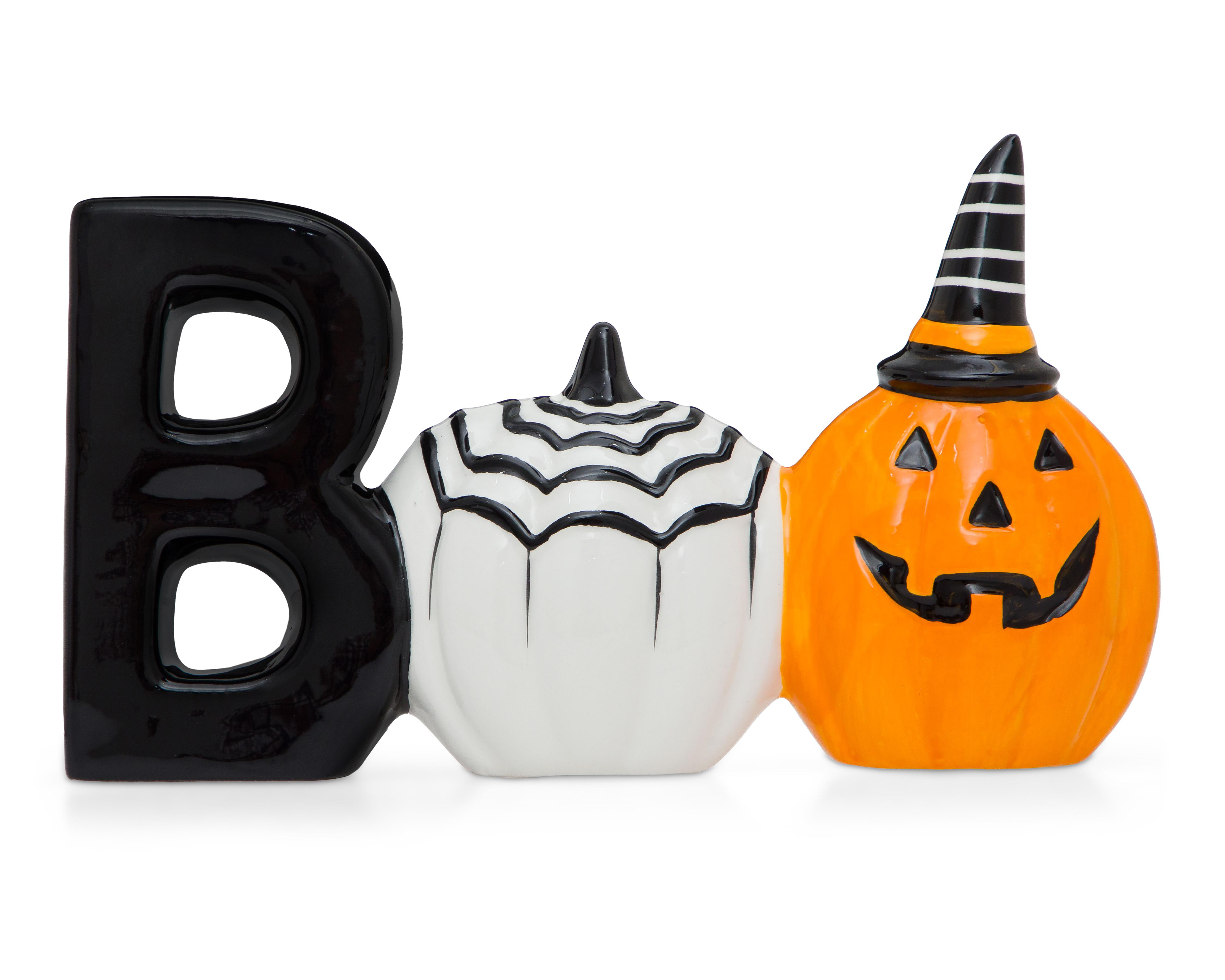 Foto 4 pulgar | Letrero Decorativo de Halloween Boo de Cerámica