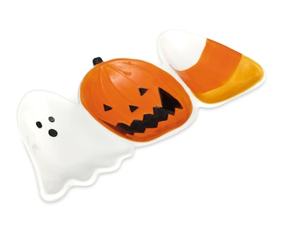 Foto 1 | Charola Decorativa de Halloween Candy Corn de Cerámica
