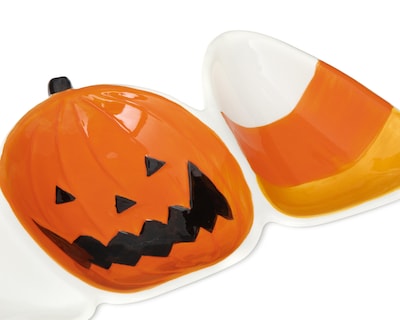 Foto 3 | Charola Decorativa de Halloween Candy Corn de Cerámica