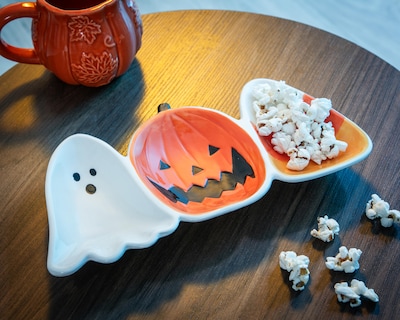 Foto 4 | Charola Decorativa de Halloween Candy Corn de Cerámica