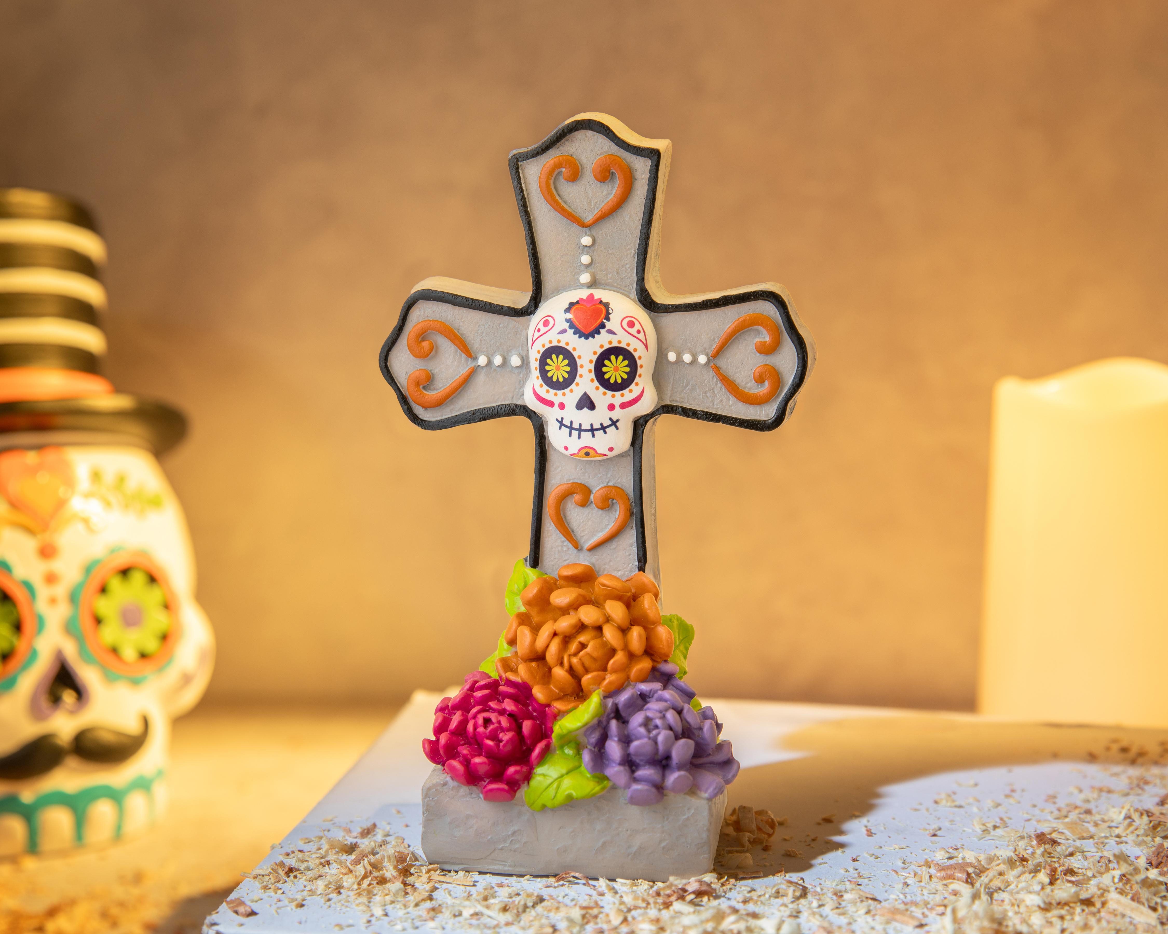 Foto 6 pulgar | Escultura Día de Muertos Altar de Resina