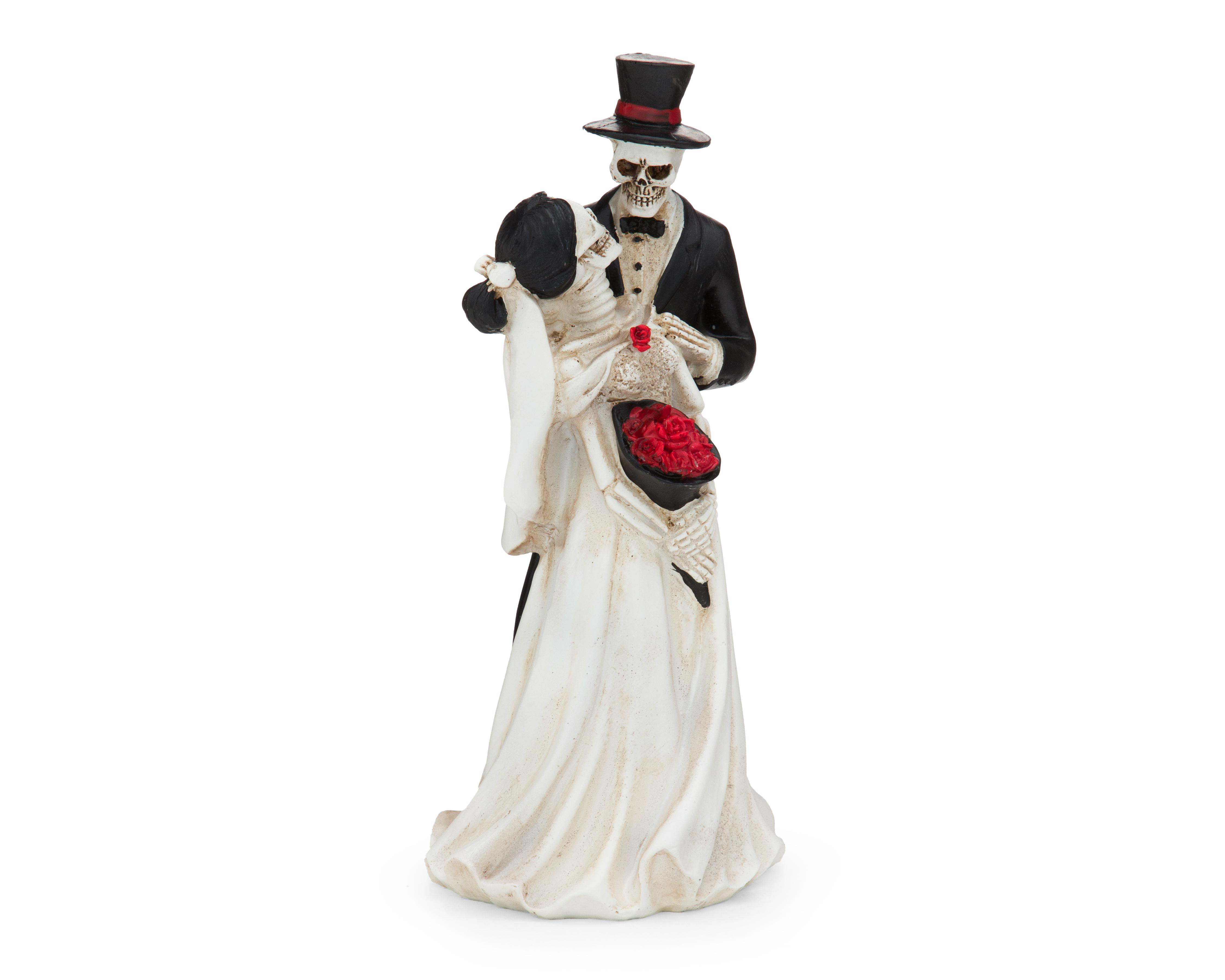 Escultura de Día de Muertos Lovers de Poliresina $199