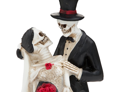 Foto 4 | Escultura de Día de Muertos Lovers de Poliresina
