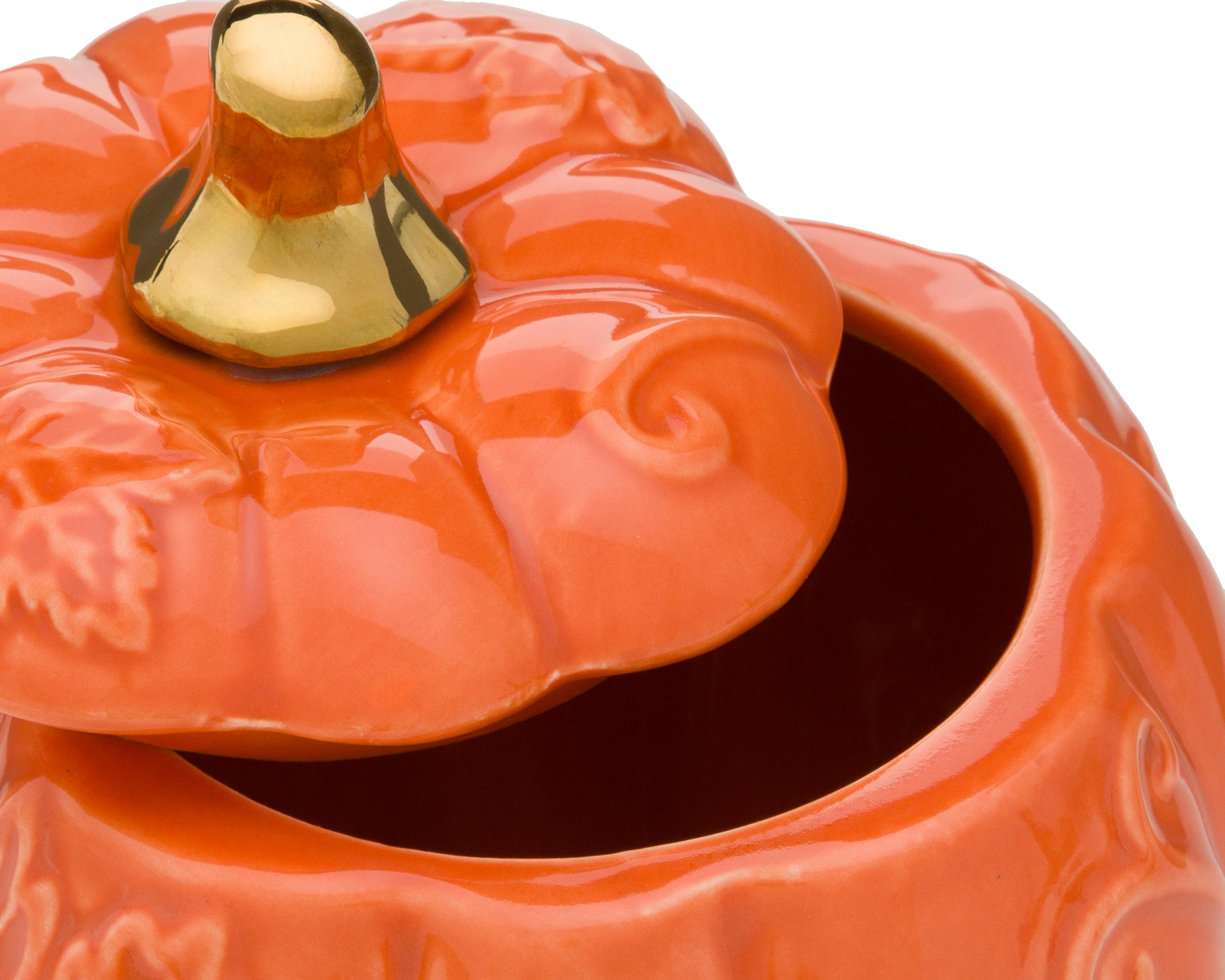 Foto 4 | Escultura de Calabaza de Halloween Sienna de Cerámica