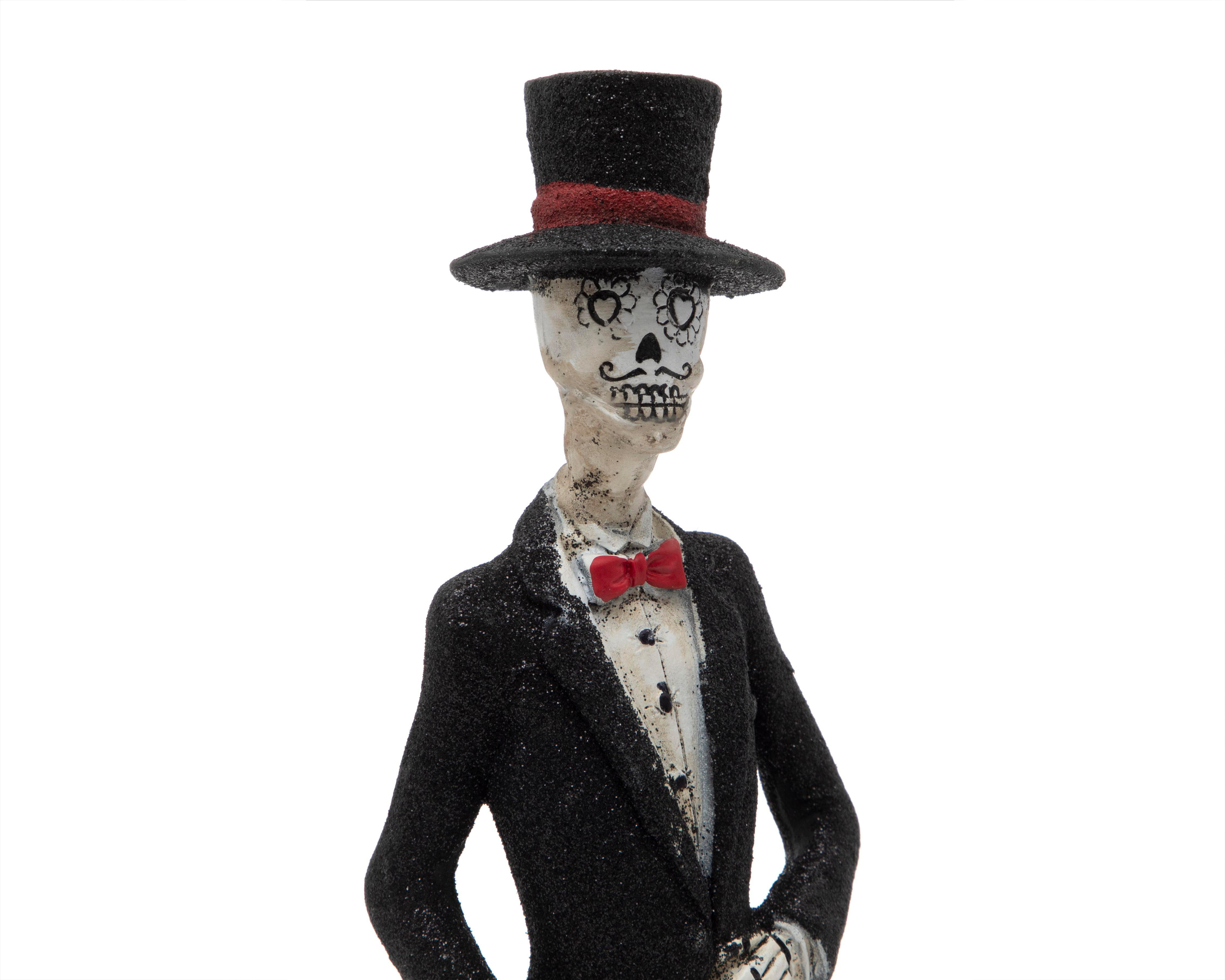 Foto 4 | Escultura de Calaverita Catrín Gentleman de Poliresina