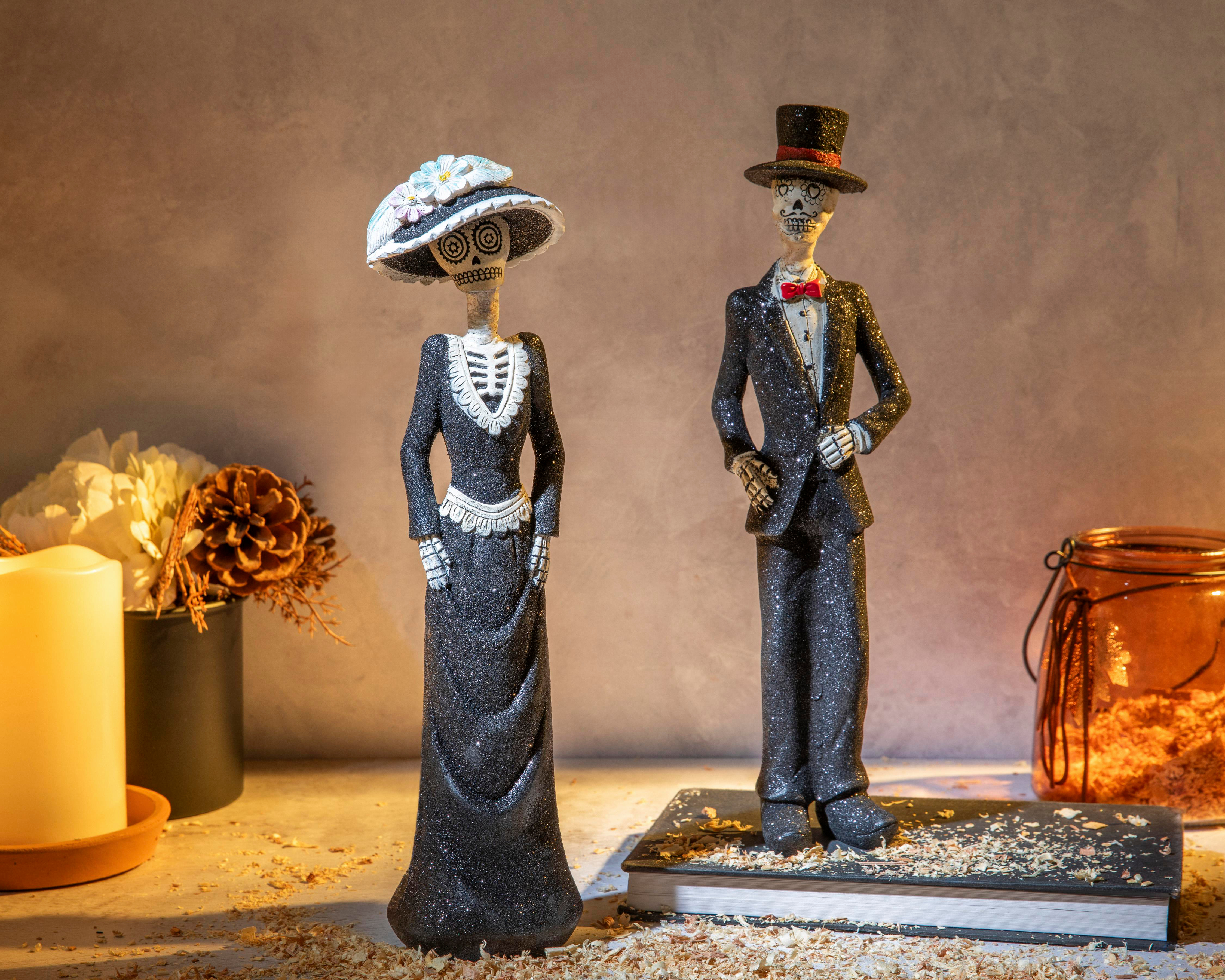 Foto 5 | Escultura de Calaverita Catrín Gentleman de Poliresina