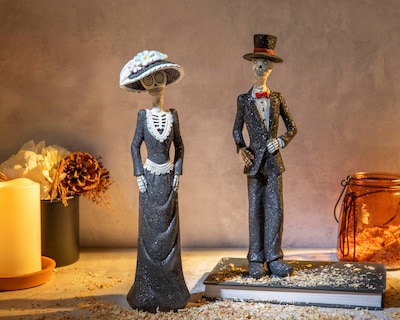 Foto 5 | Escultura de Calaverita Catrín Gentleman de Poliresina