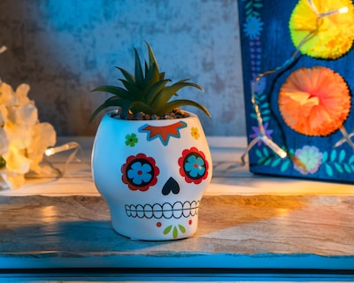 Foto 4 | Suculenta Artificial con Maceta Día de Muertos Starhaus 9 cm