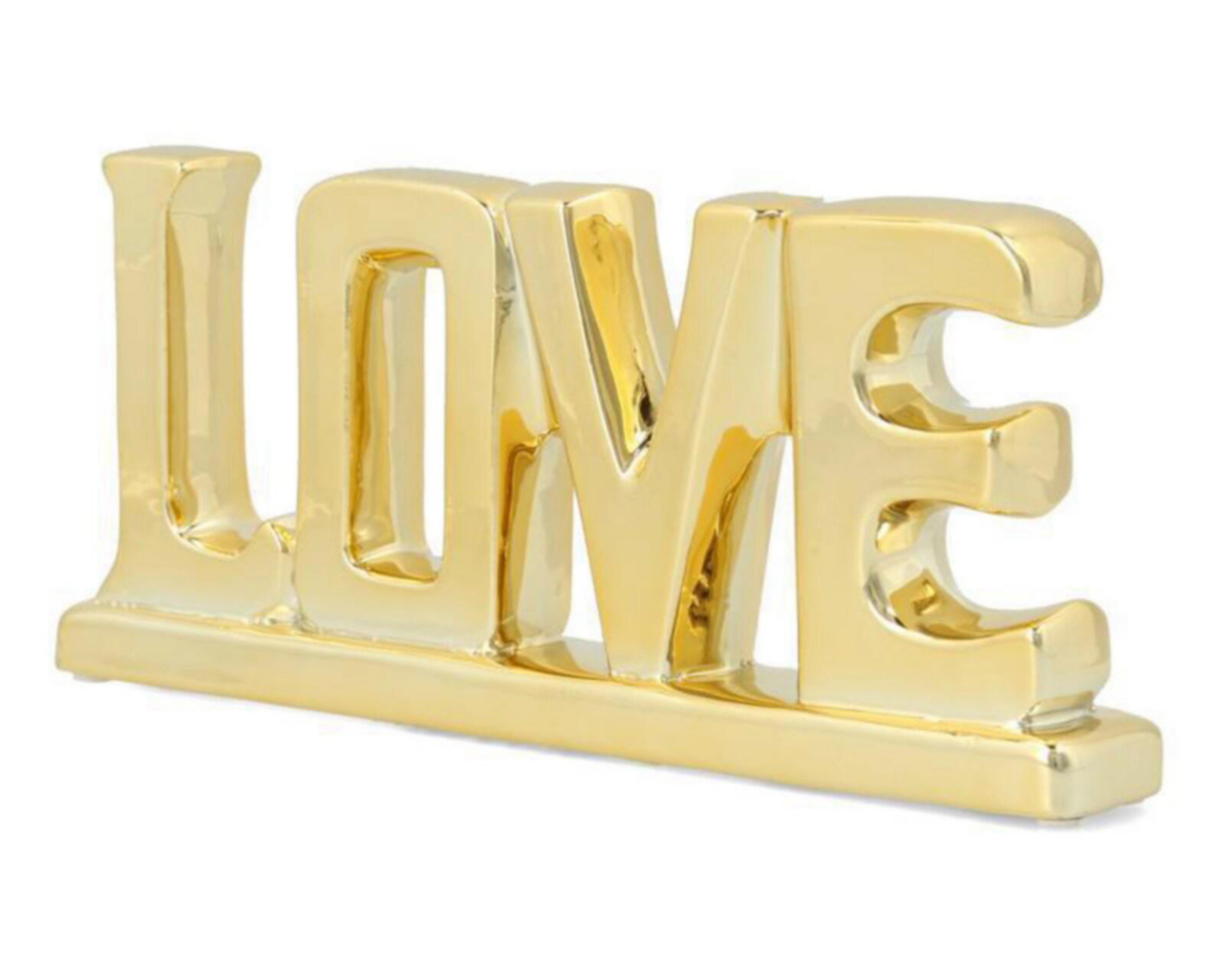 Foto 3 pulgar | Figura Decorativa Love Dorada