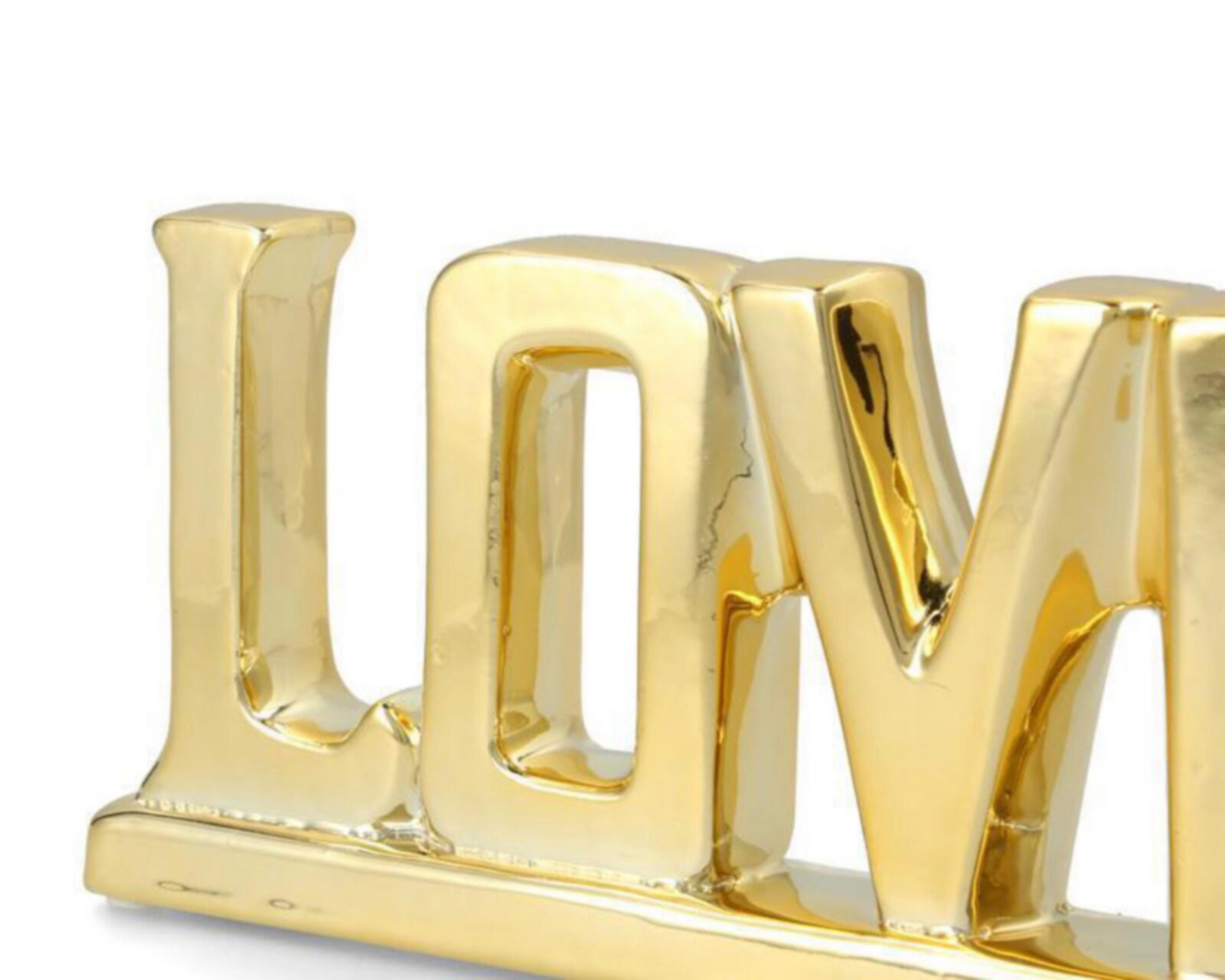 Foto 4 pulgar | Figura Decorativa Love Dorada