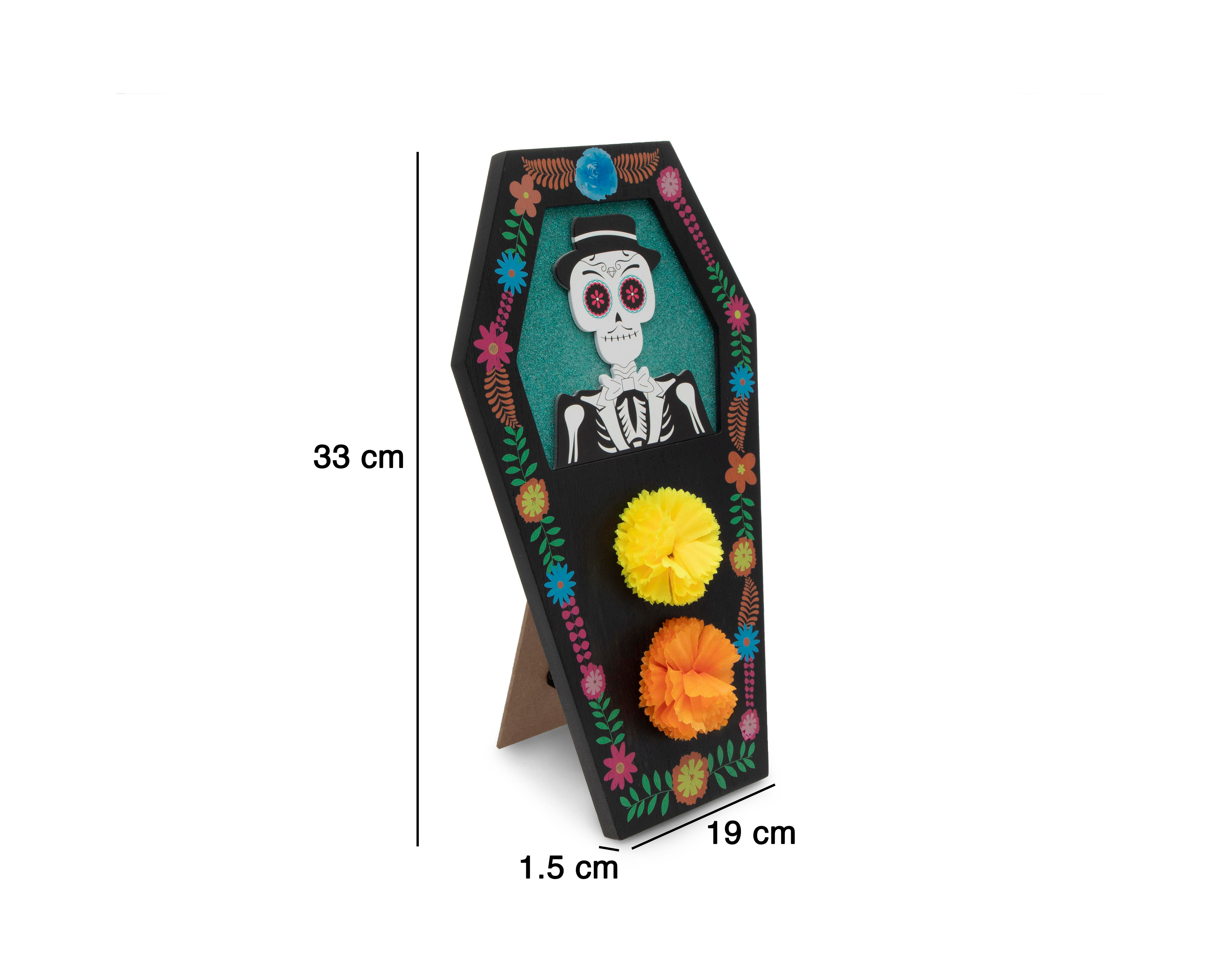 Foto 6 pulgar | Escultura de Altar Día de Muertos de Madera
