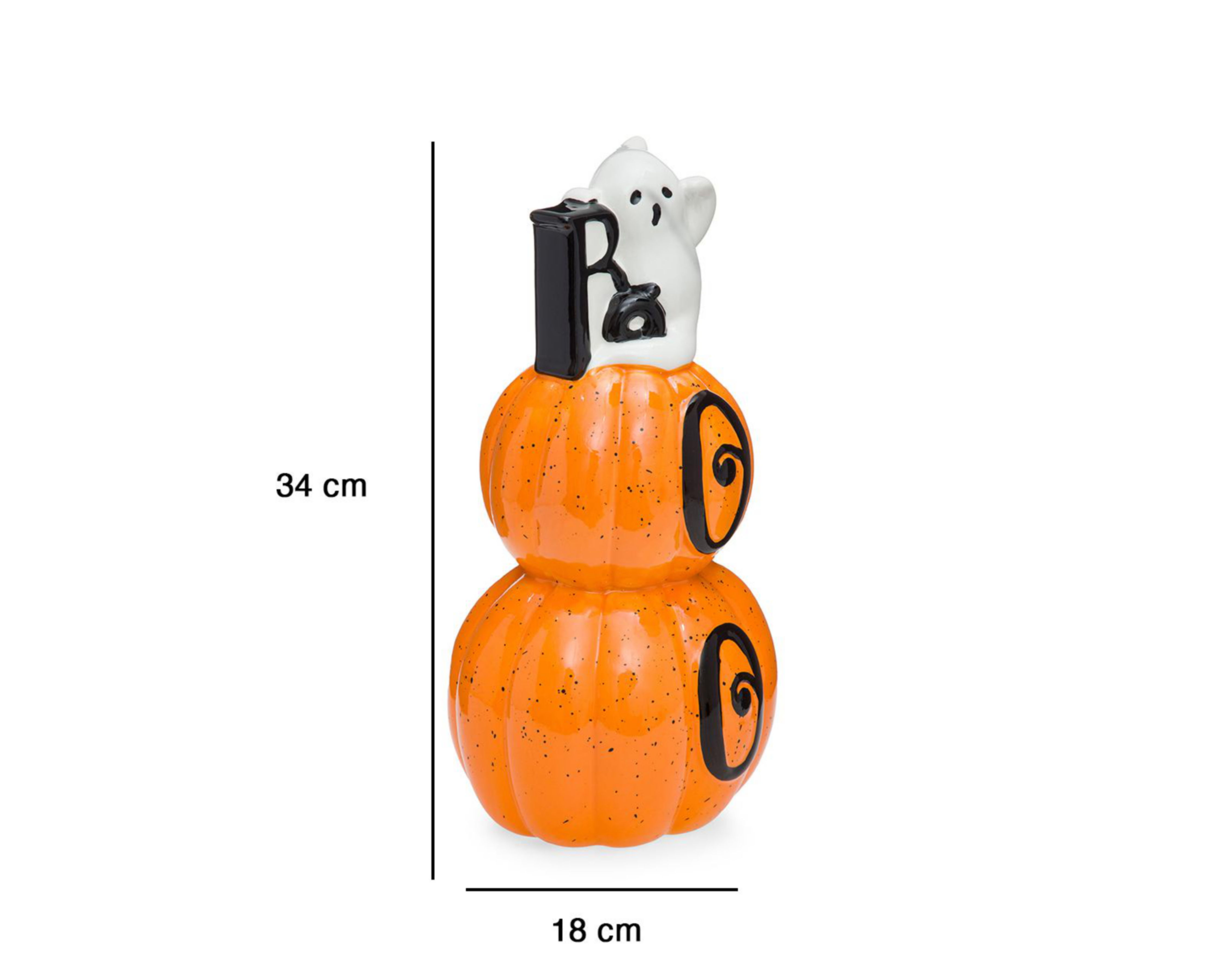 Foto 7 pulgar | Figura Decorativa de Calabaza Beverly de Cerámica