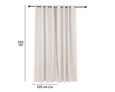 Foto 5 | Cortina Lamont 135 x 225 cm Plateada