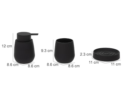 Foto 7 | Accesorios de Baño Starhaus Negro 3 Piezas
