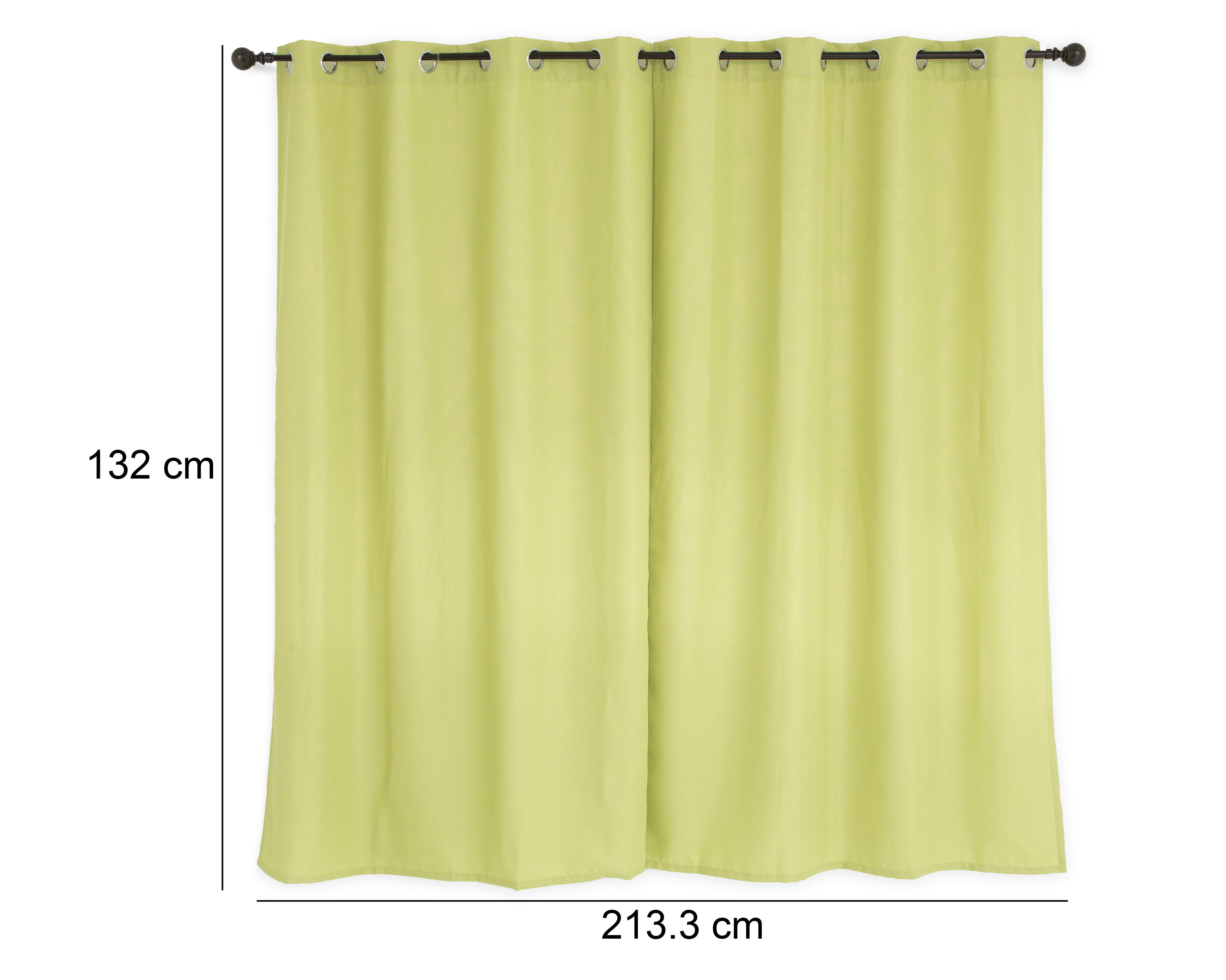 Foto 6 pulgar | Cortina Ranzi 213.3 x 132 cm Verde