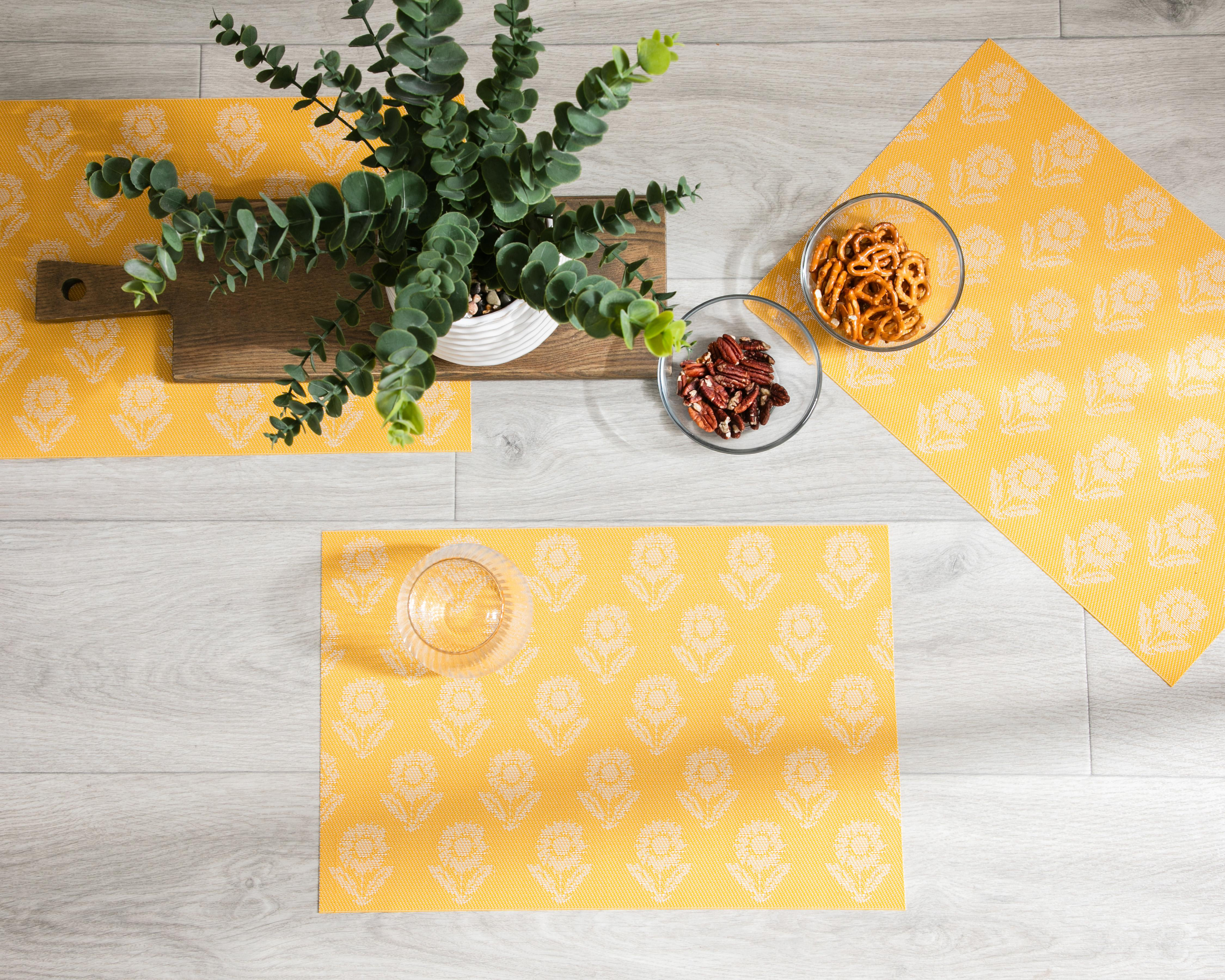 Mantel Individual Amarillo Starhaus Ronat 4 Piezas