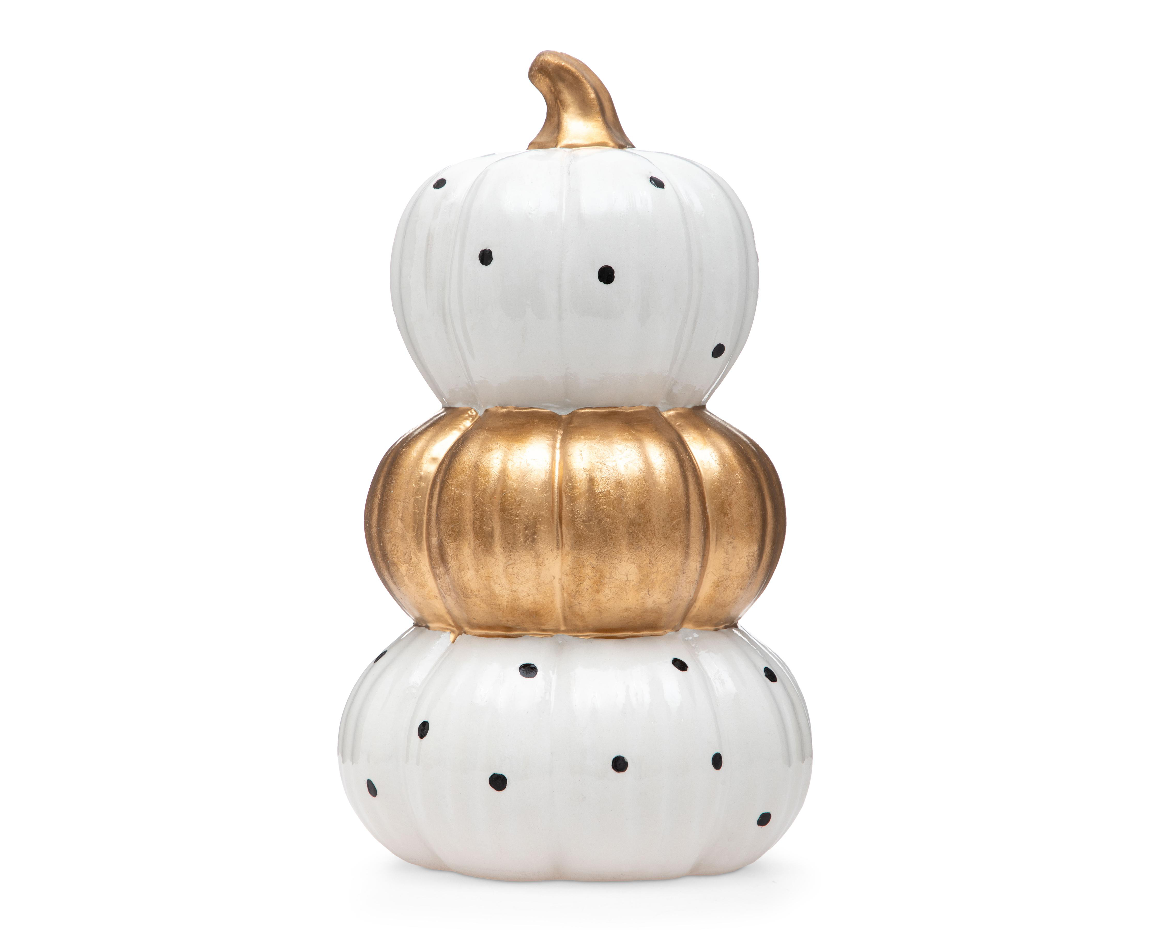 Foto 2 | Escultura de Calabazas Halloween Golden de Dolomita