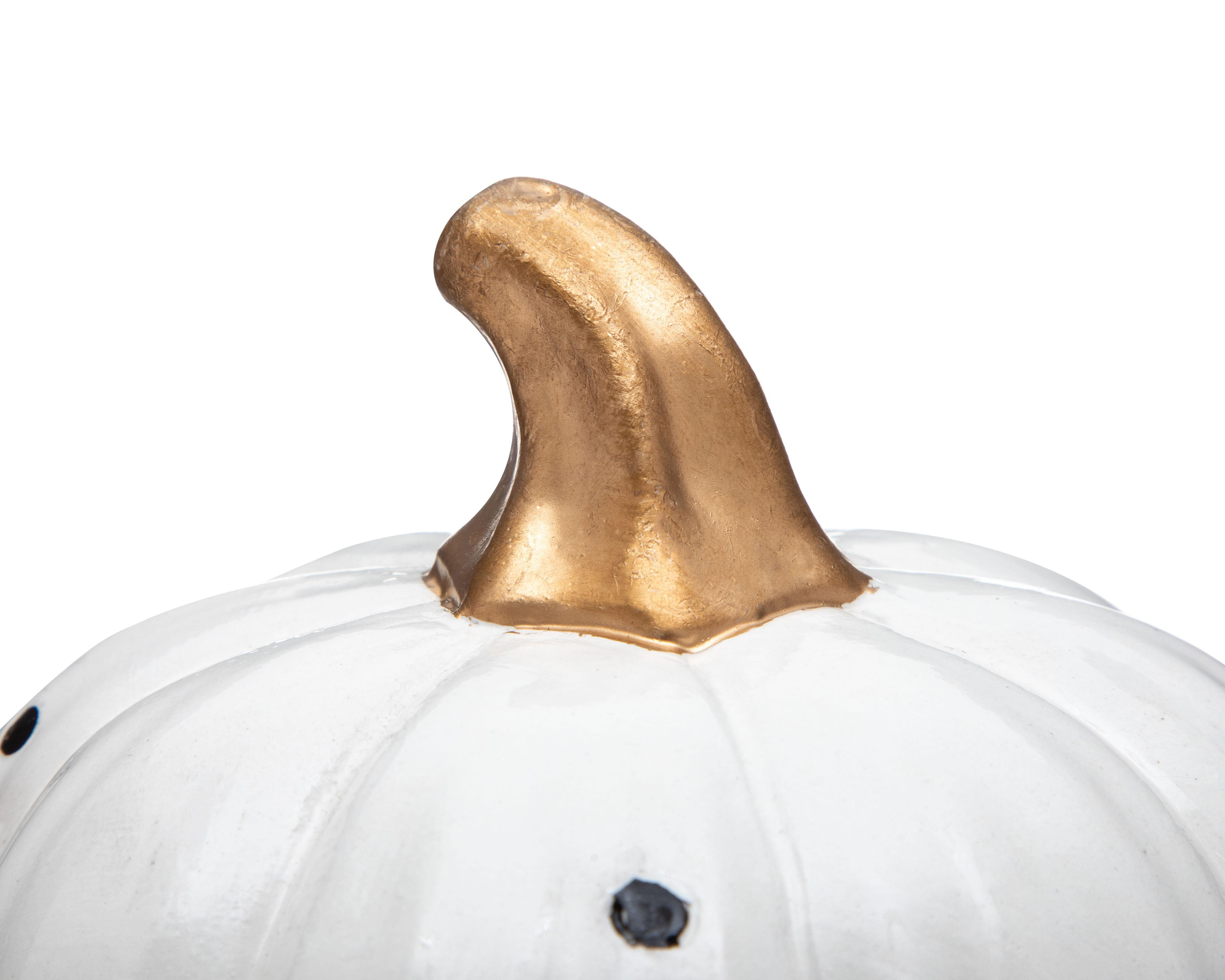 Foto 4 pulgar | Escultura de Calabazas Halloween Golden de Dolomita