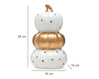 Foto 5 | Escultura de Calabazas Halloween Golden de Dolomita