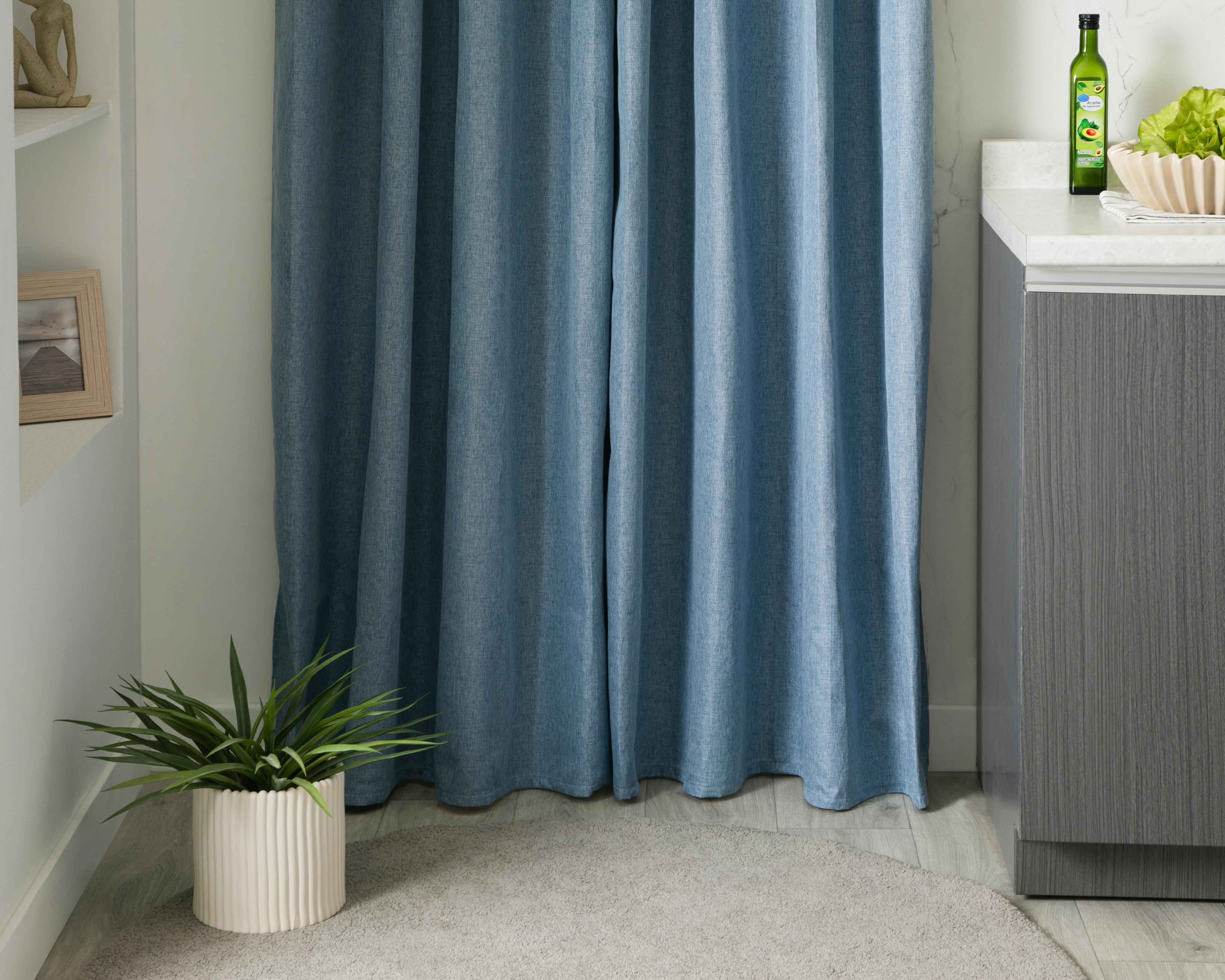 Foto 2 pulgar | Cortina Blackout Caili 132 x 160 cm Azul