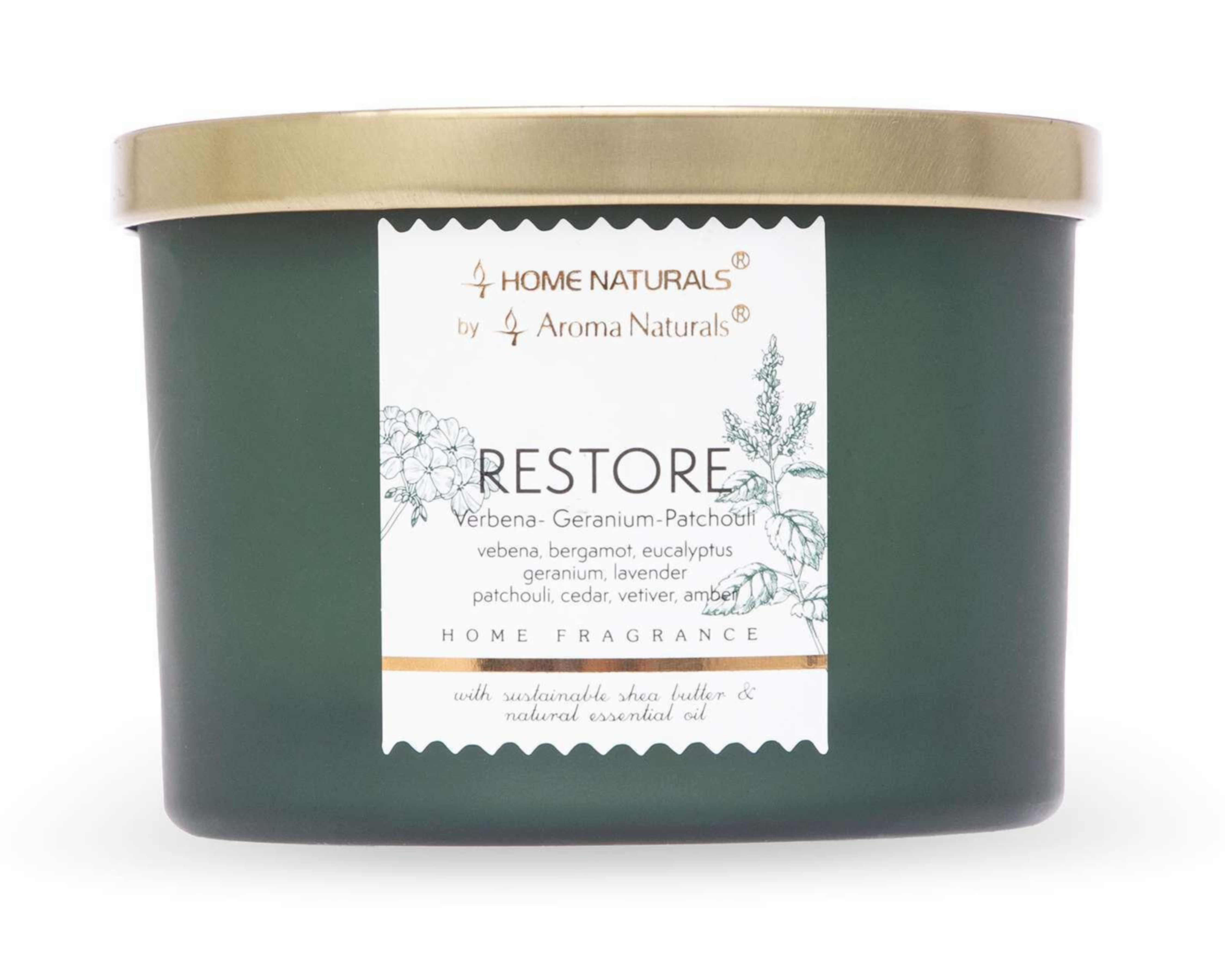 Vela Aromática Verbena, Geranio y Pachuli