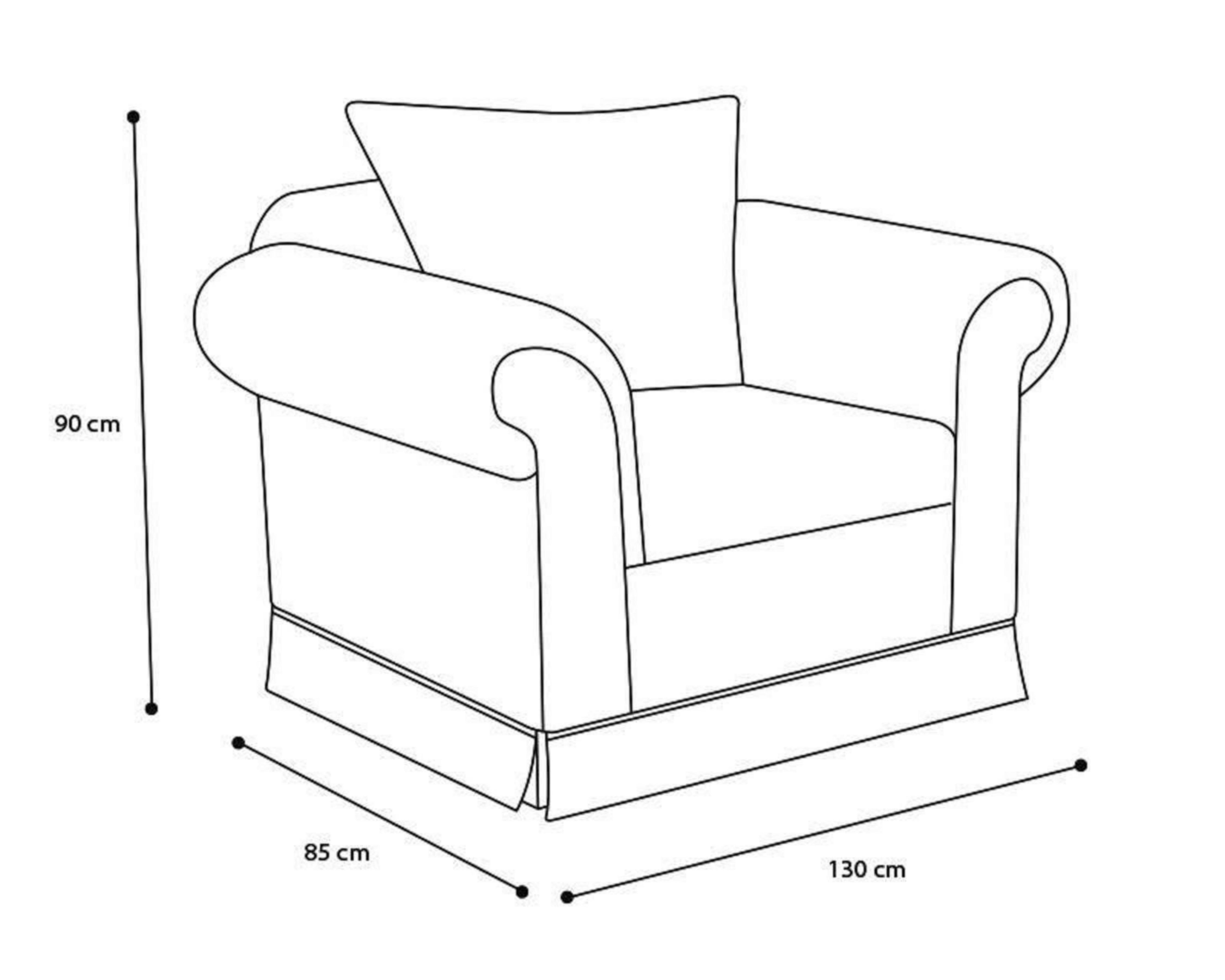 Foto 10 pulgar | Sillón Argelia Clásico 1 Pieza