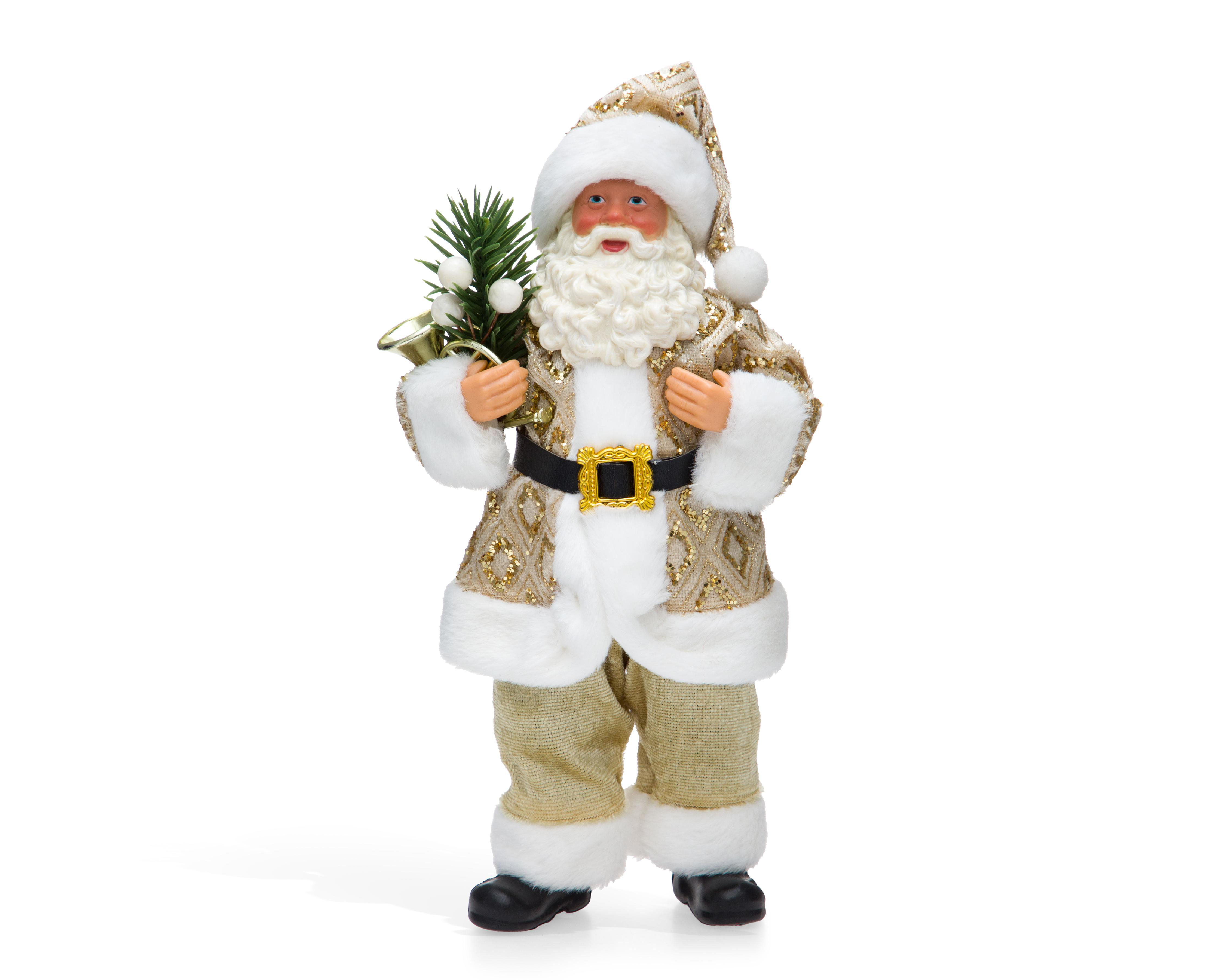 Foto 4 pulgar | Figura Decorativa de Santa Claus Navideña Golden Claus de Plástico